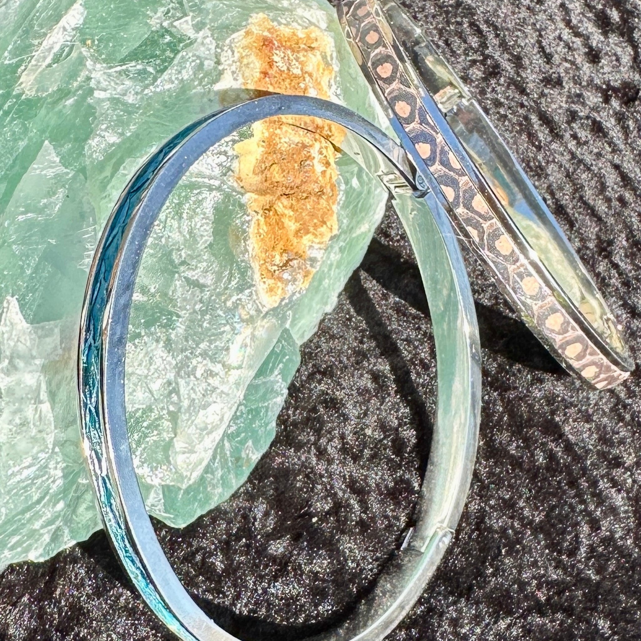 Assorted Narrow Width Bracelet Bangles with Opening Hinge