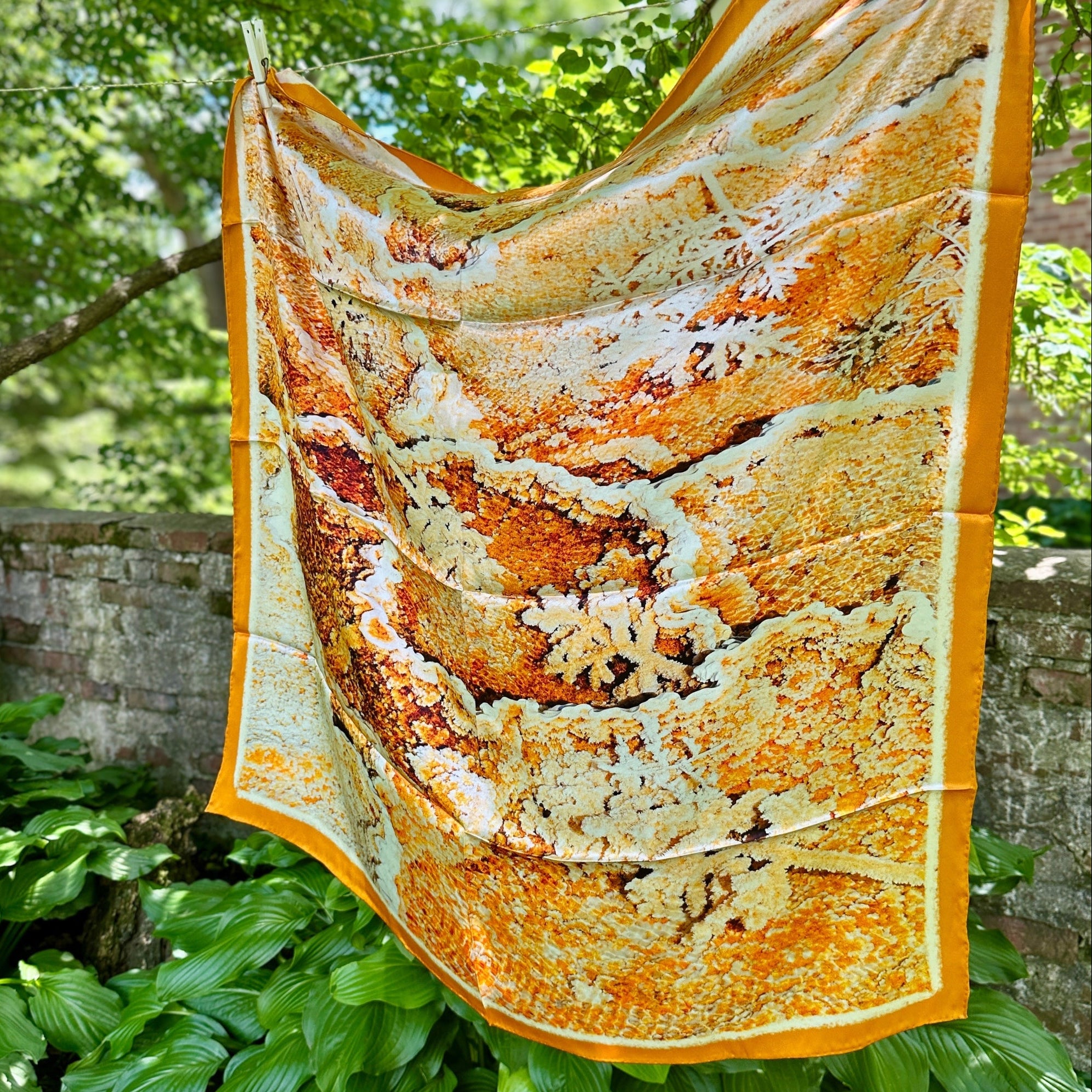 silk scarf in full view by Bridger Leather