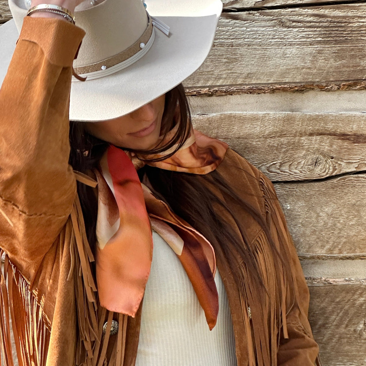 Absaroka — A View from Above Silk Scarf - Bridger Leather