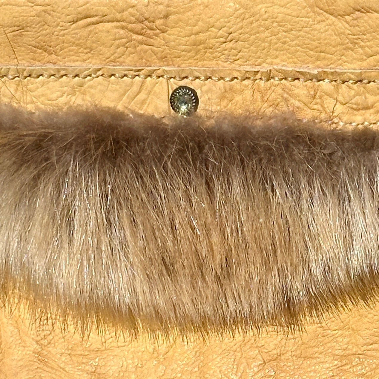 Ana Bag — Bull Shoulder Leather with Beaver Fur & Swarovski Crystal - Evening Bag - Bridger Leather