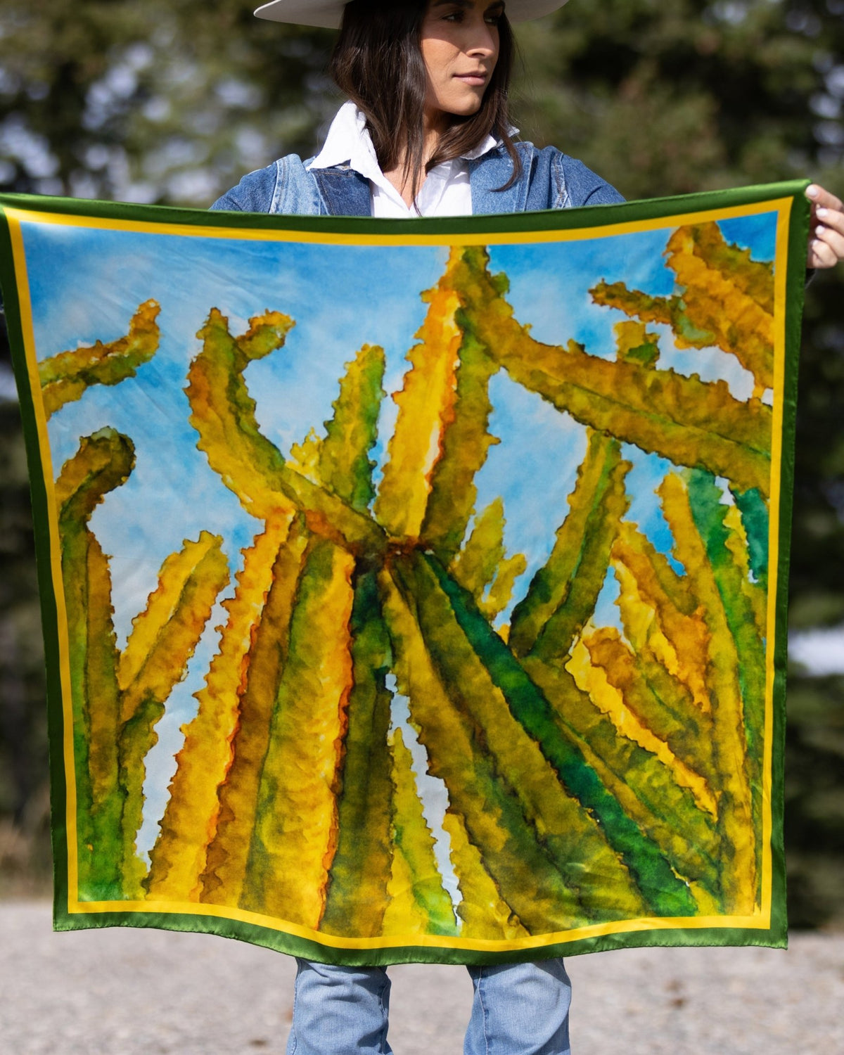 Anza-Borrego Desert — Reaching for Sky Silk Scarf - Scarves - Bridger Leather