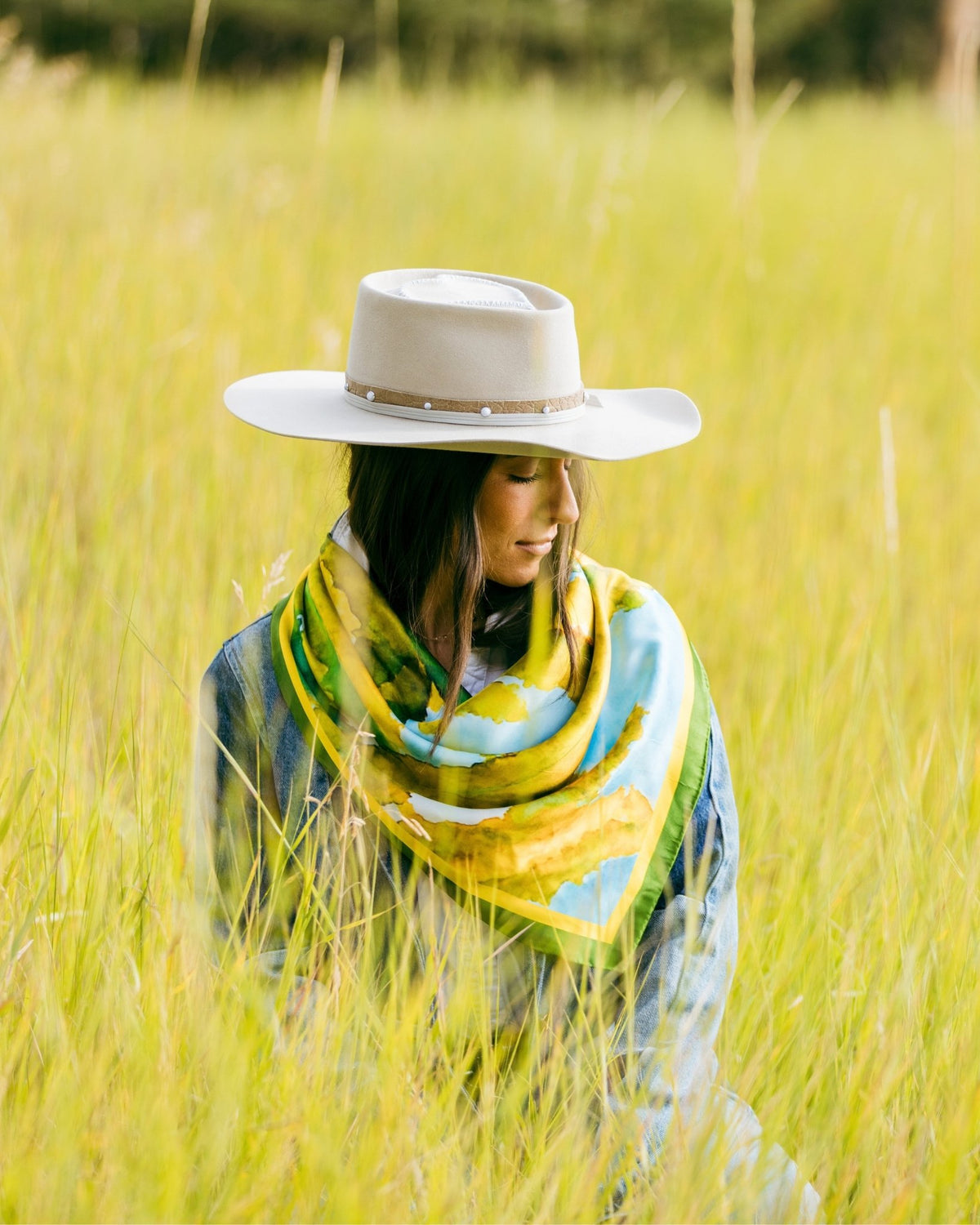 Anza-Borrego Desert — Reaching for Sky Silk Scarf - Scarves - Bridger Leather