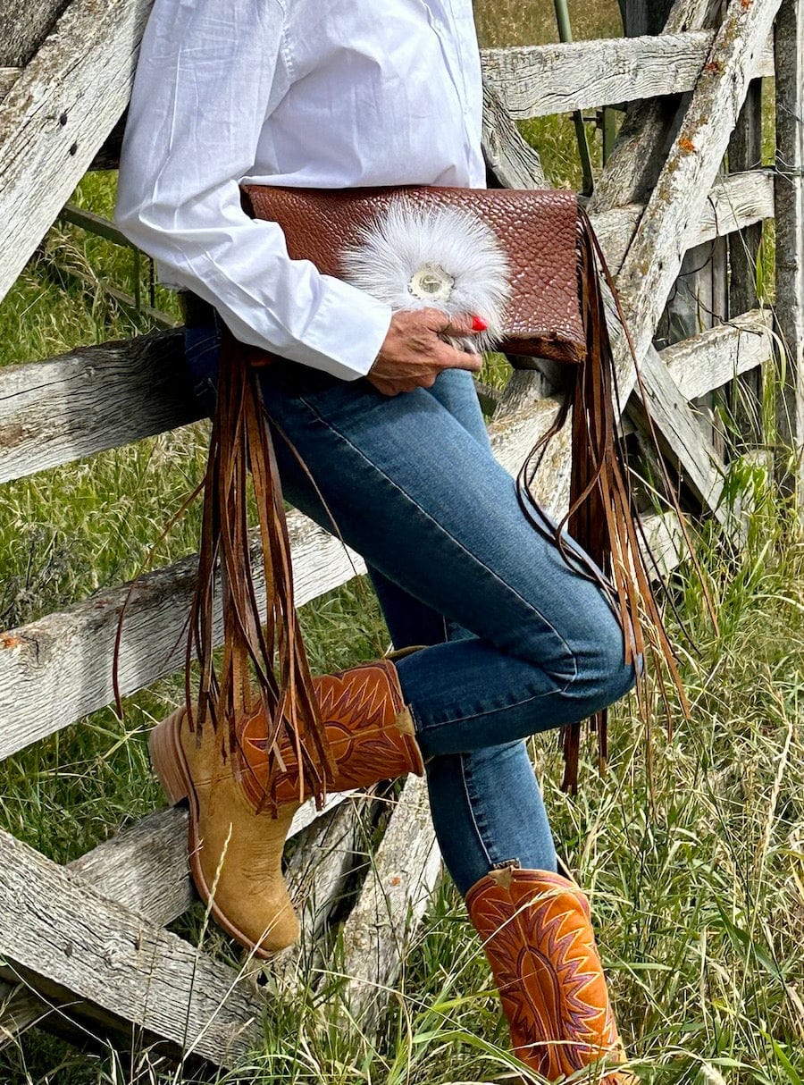 Bangtail Bison Leather Clutch - Clutch - Bridger Leather