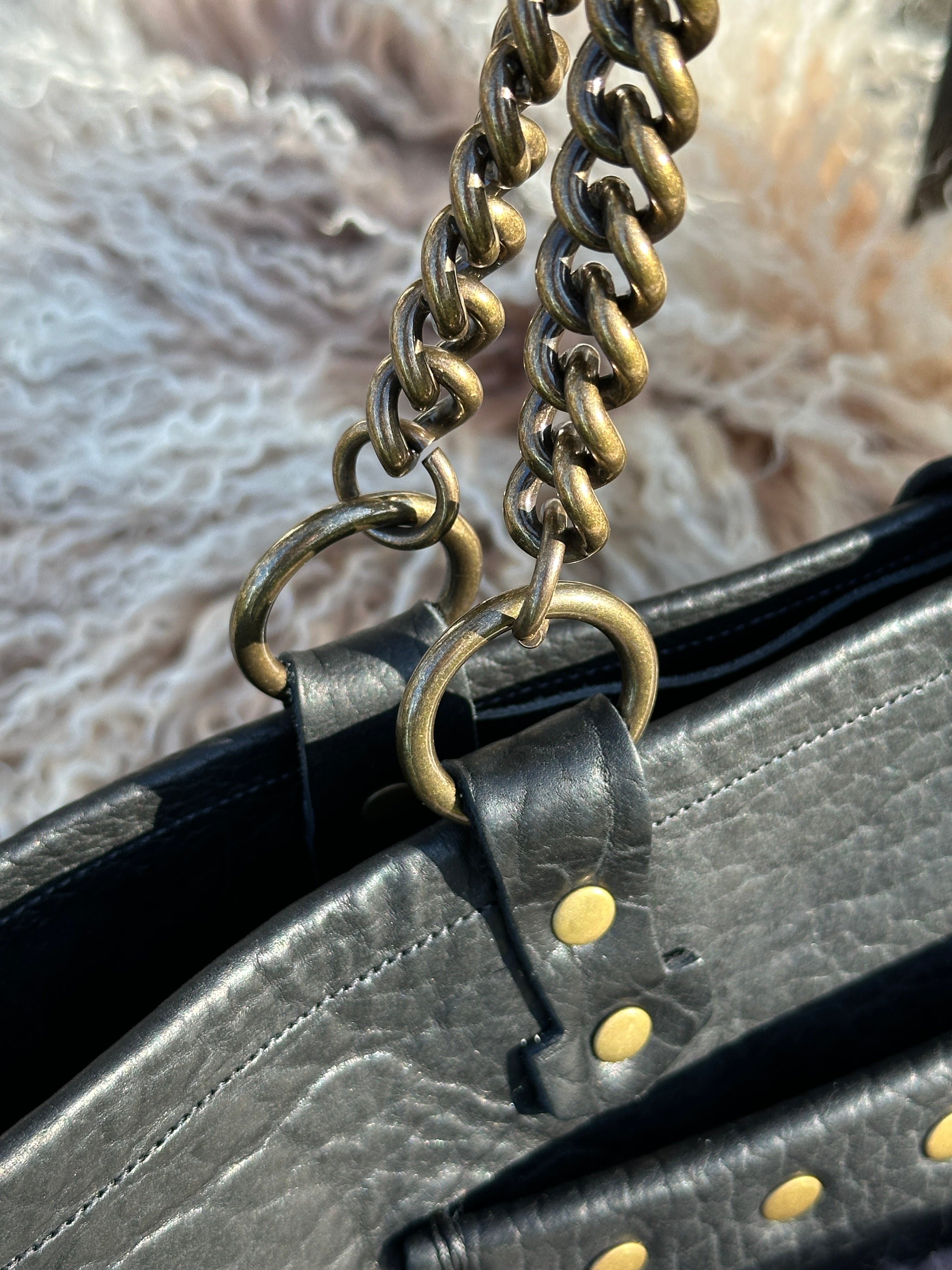 Bridger Leather Tote Bison & Finn Raccoon Tote