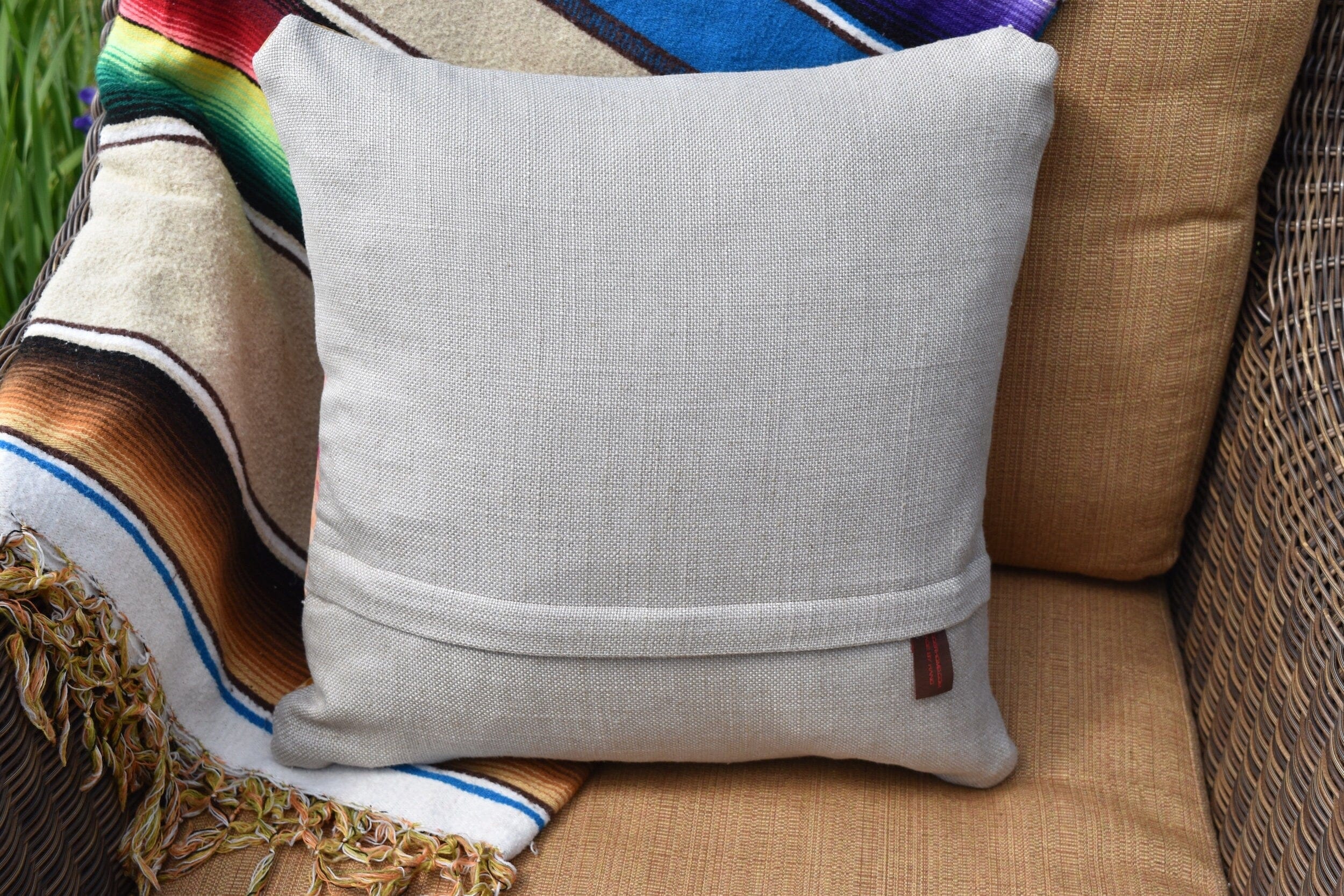 Bridger Leather Buck Stitch Pillow set