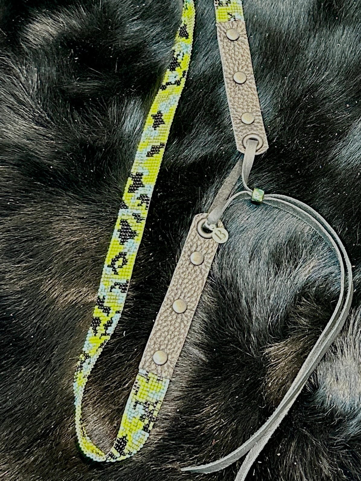 Bridger Leather Hatband Camo Beaded Hatband