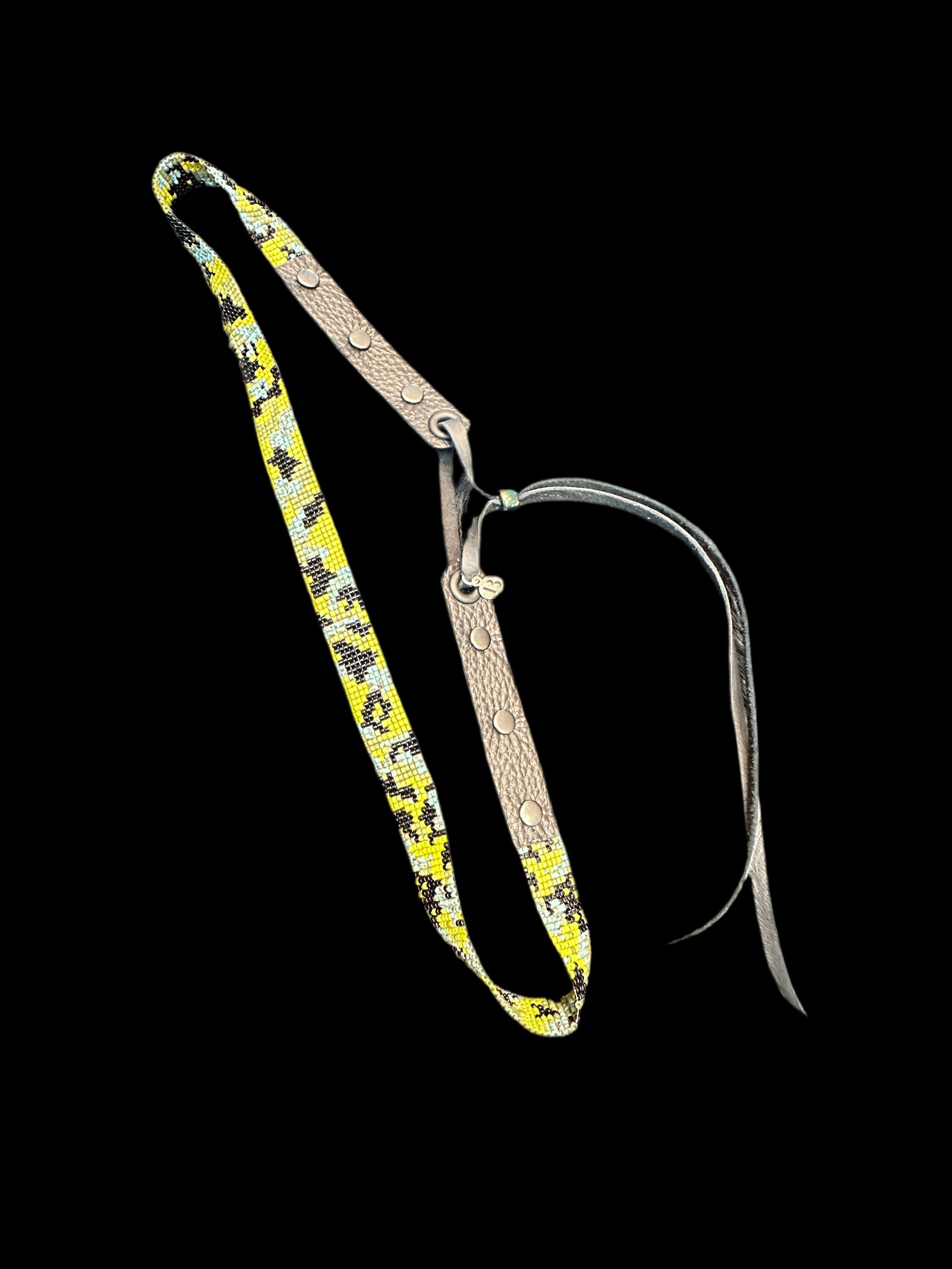 Bridger Leather Hatband Camo Beaded Hatband