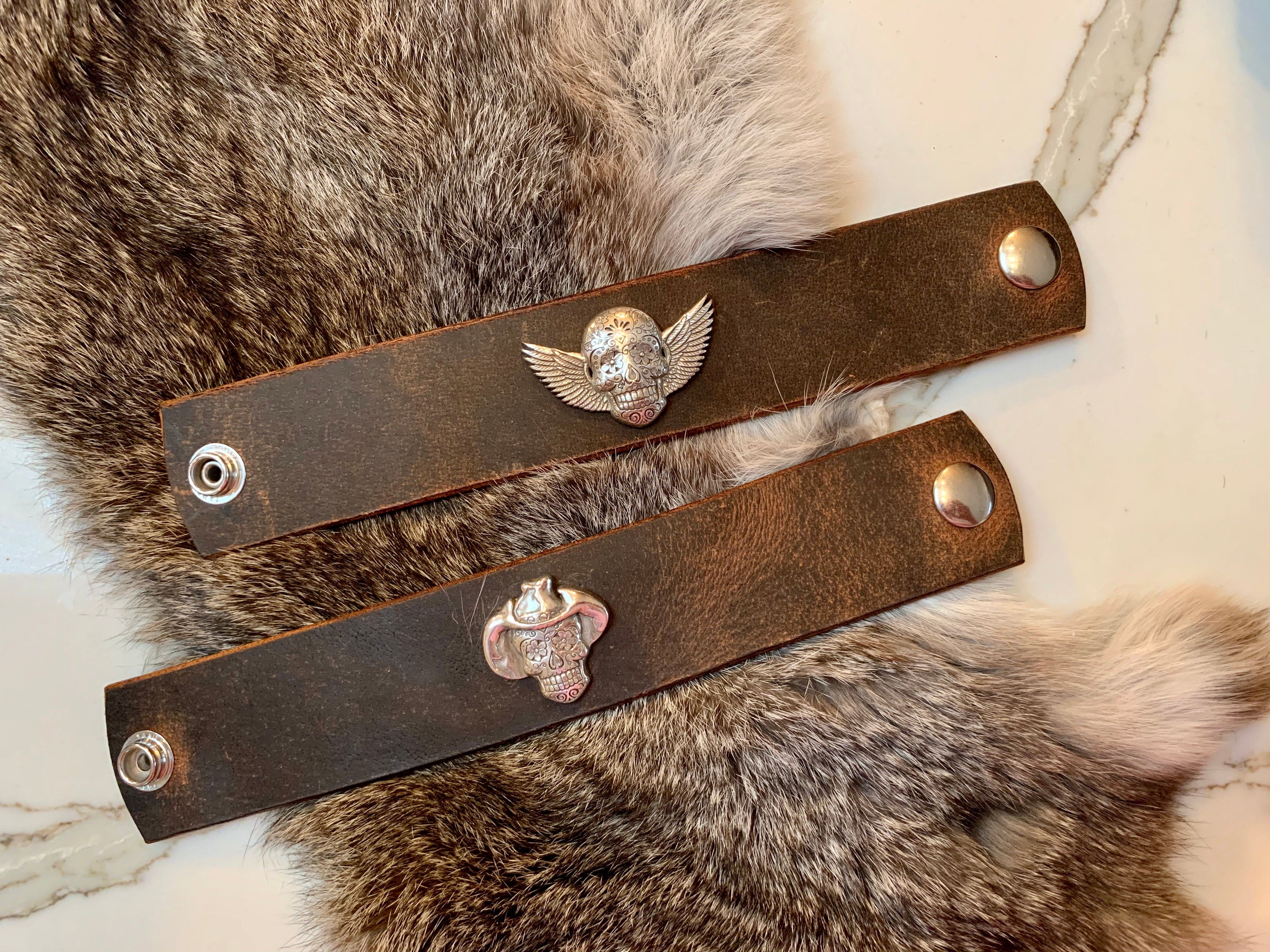 Bridger Leather Cuff Bracelet Cinco de Mayo Leather Cuffs