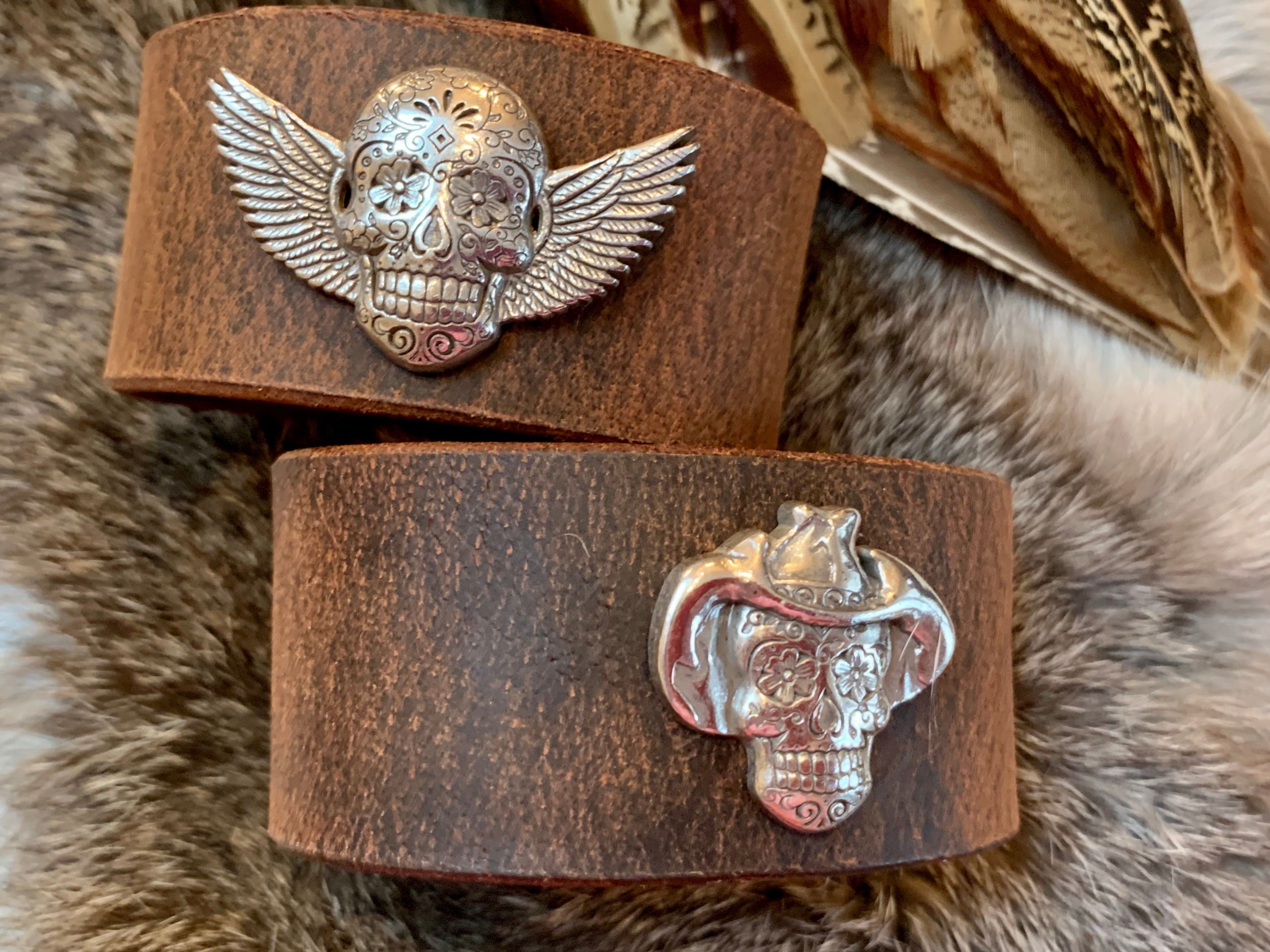 Bridger Leather Cuff Bracelet Cinco de Mayo Leather Cuffs