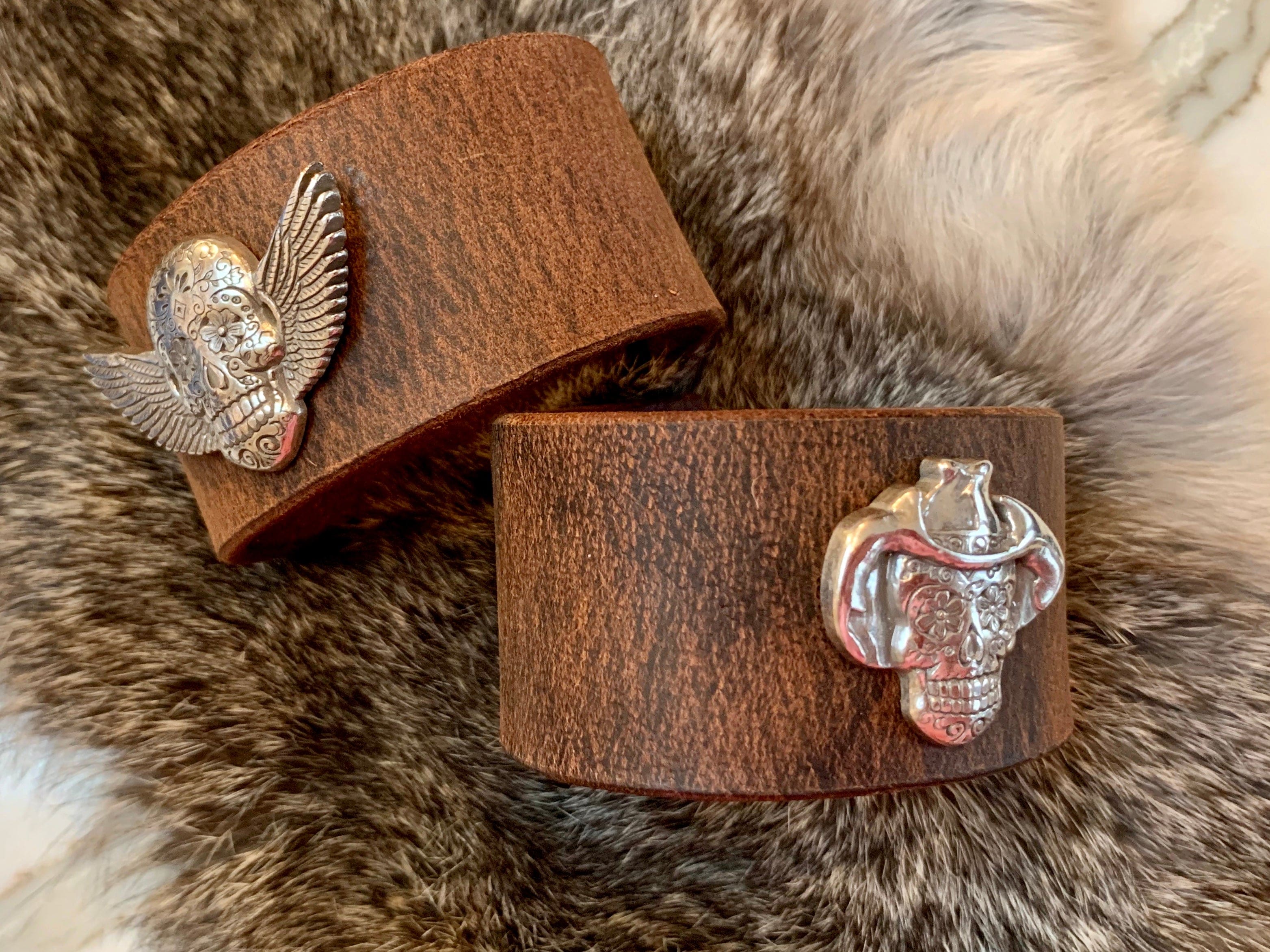 Bridger Leather Cuff Bracelet Cinco de Mayo Leather Cuffs