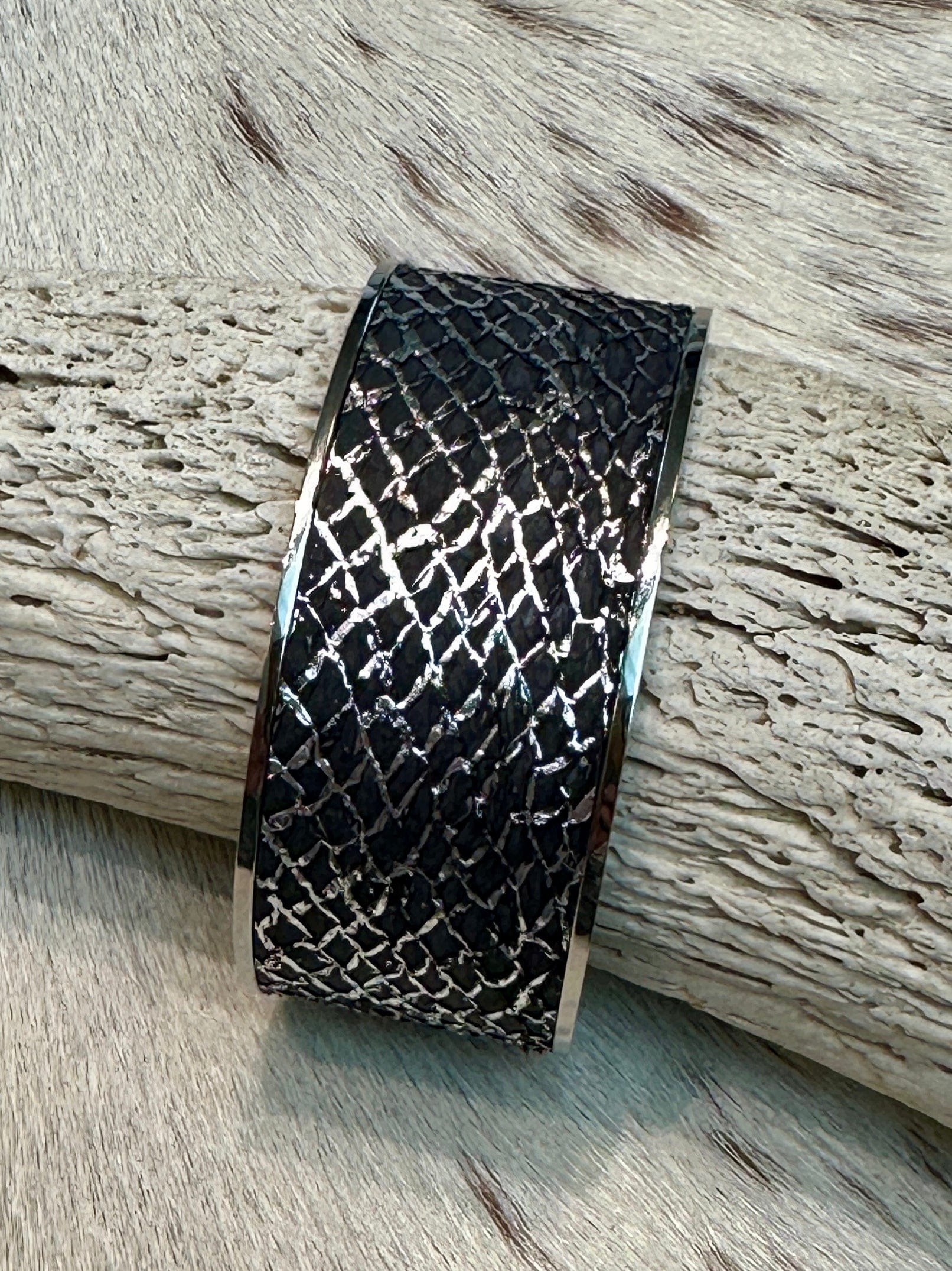 Bridger Leather Cuff Bracelet Salmon Leather Cuff - Wide