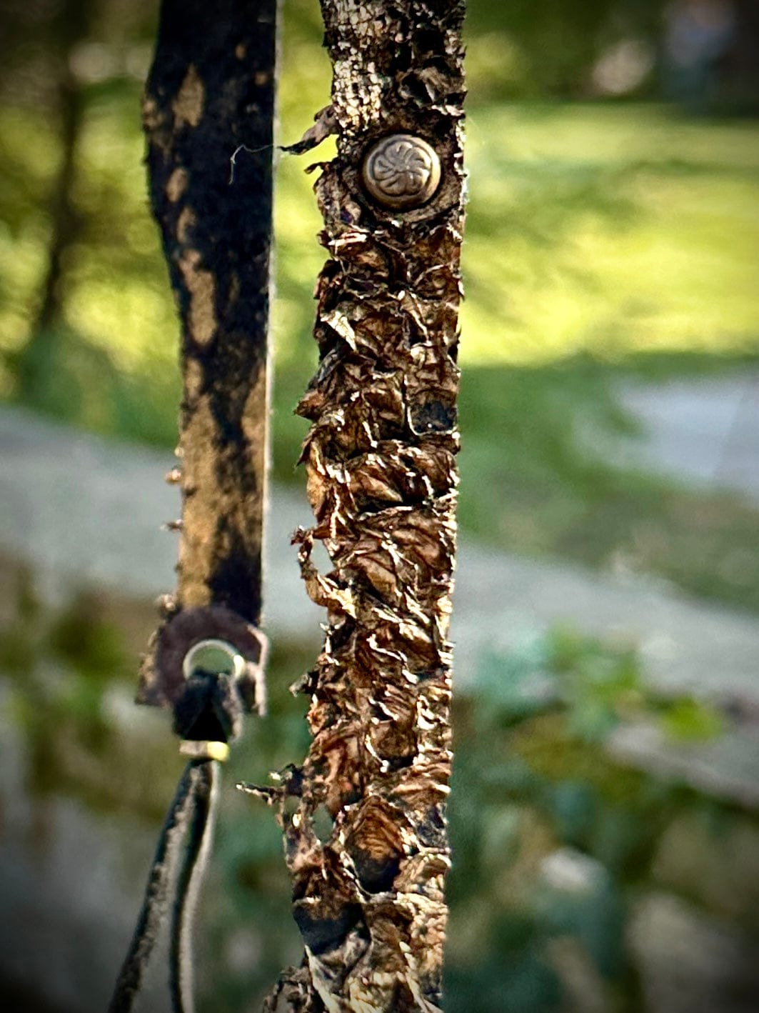 Bridger Leather Hatband Bronze & Black Salmon Leather Hatbands