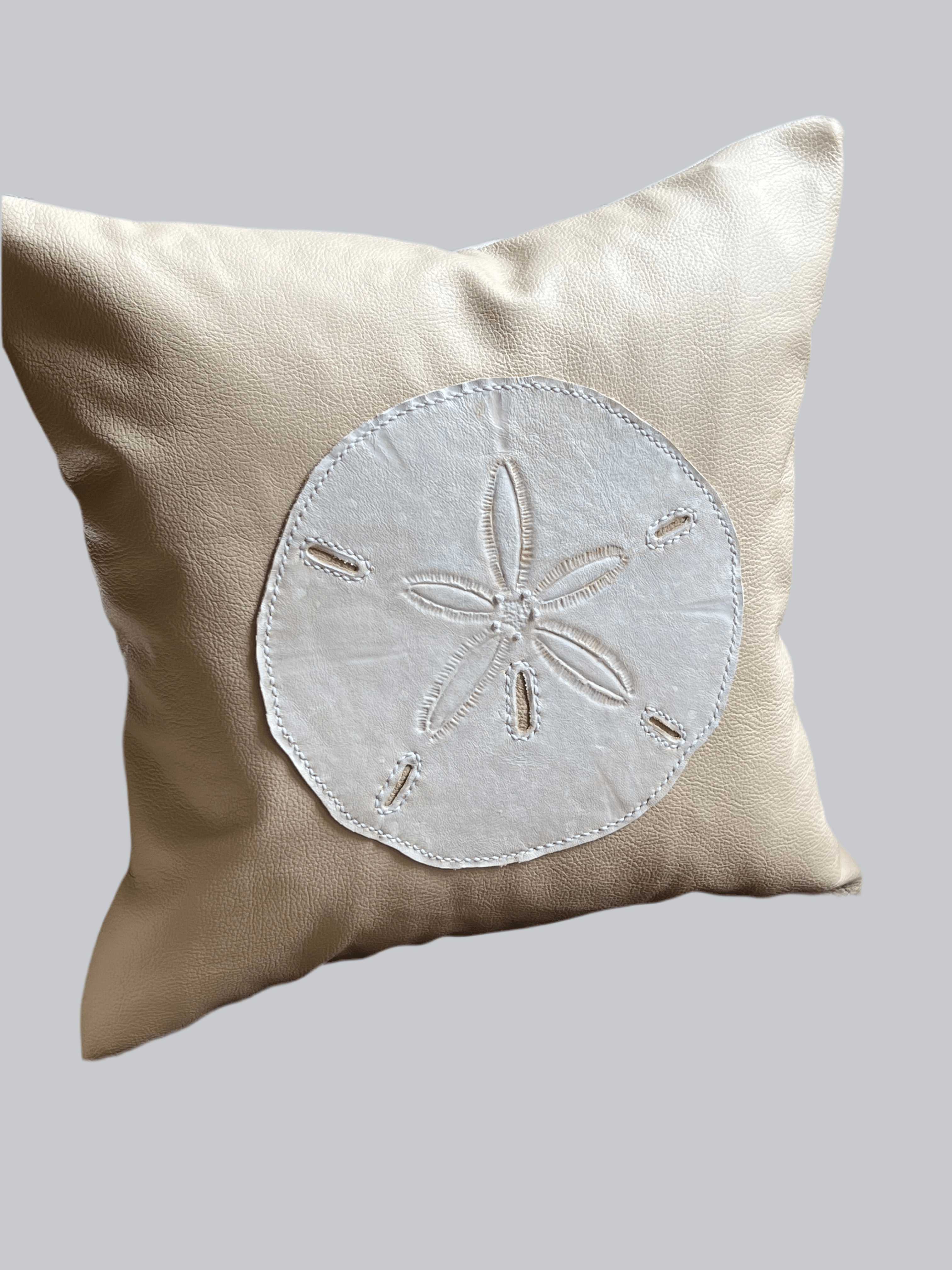 Bridger Leather Sand Dollar Pillow