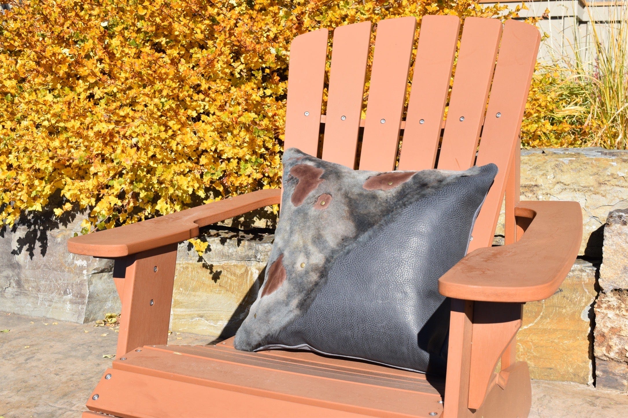 Bridger Leather Sherling and leather Pillow set