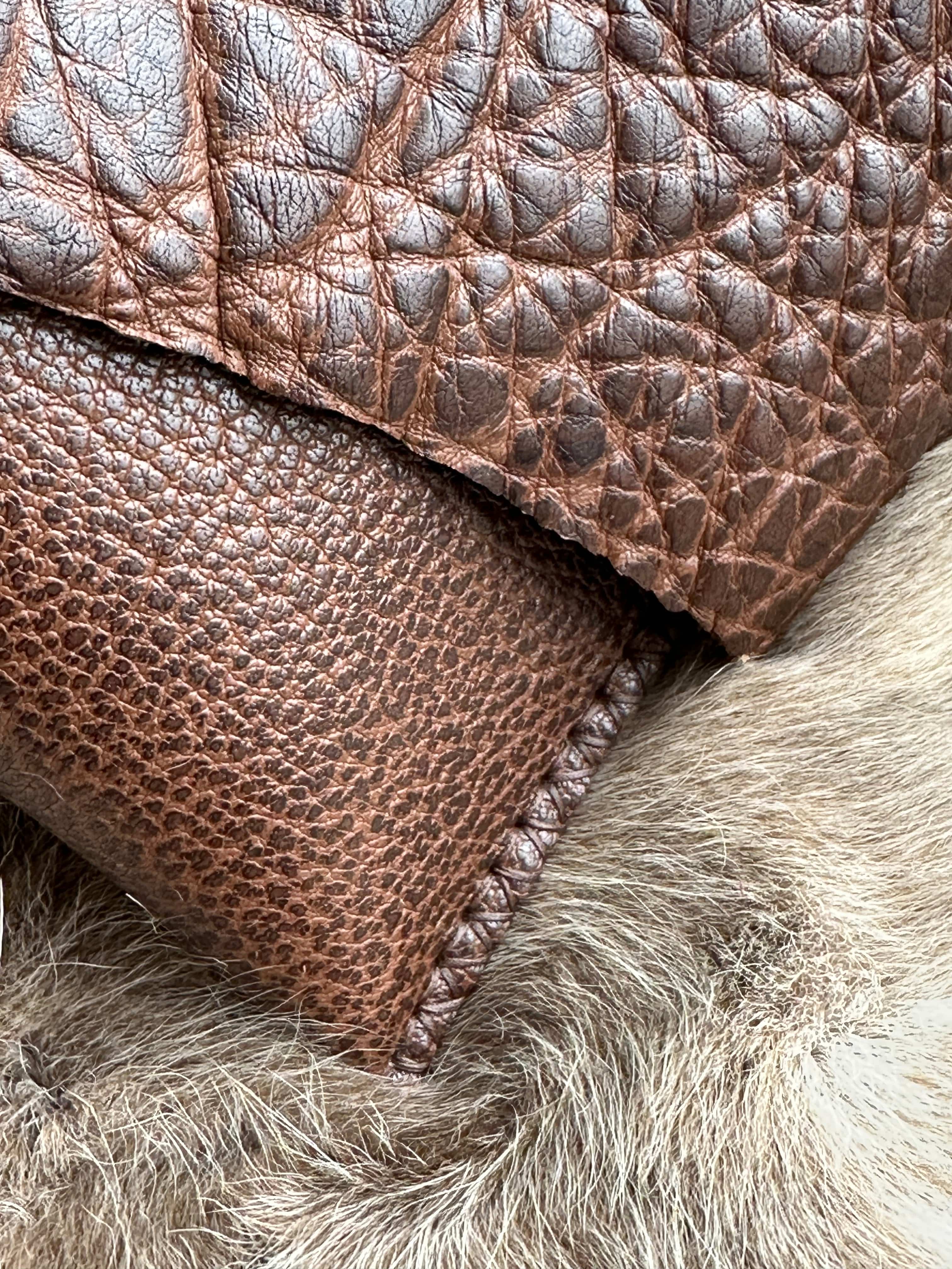 Water Buffalo Clutch with Hand Sewn Edge | Bridger Leather | Bozeman, Montana