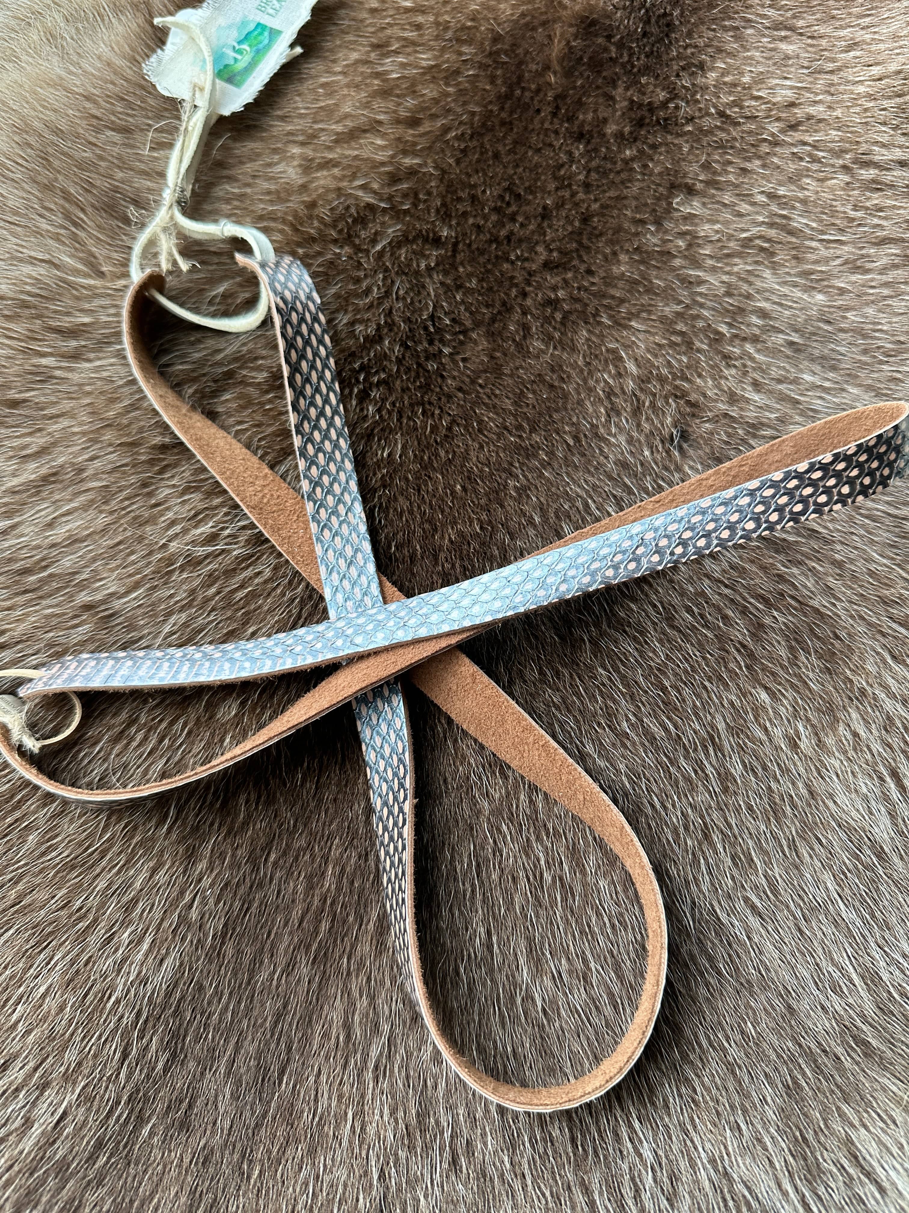 Bridger Leather Hatband Water Snake Hat Band