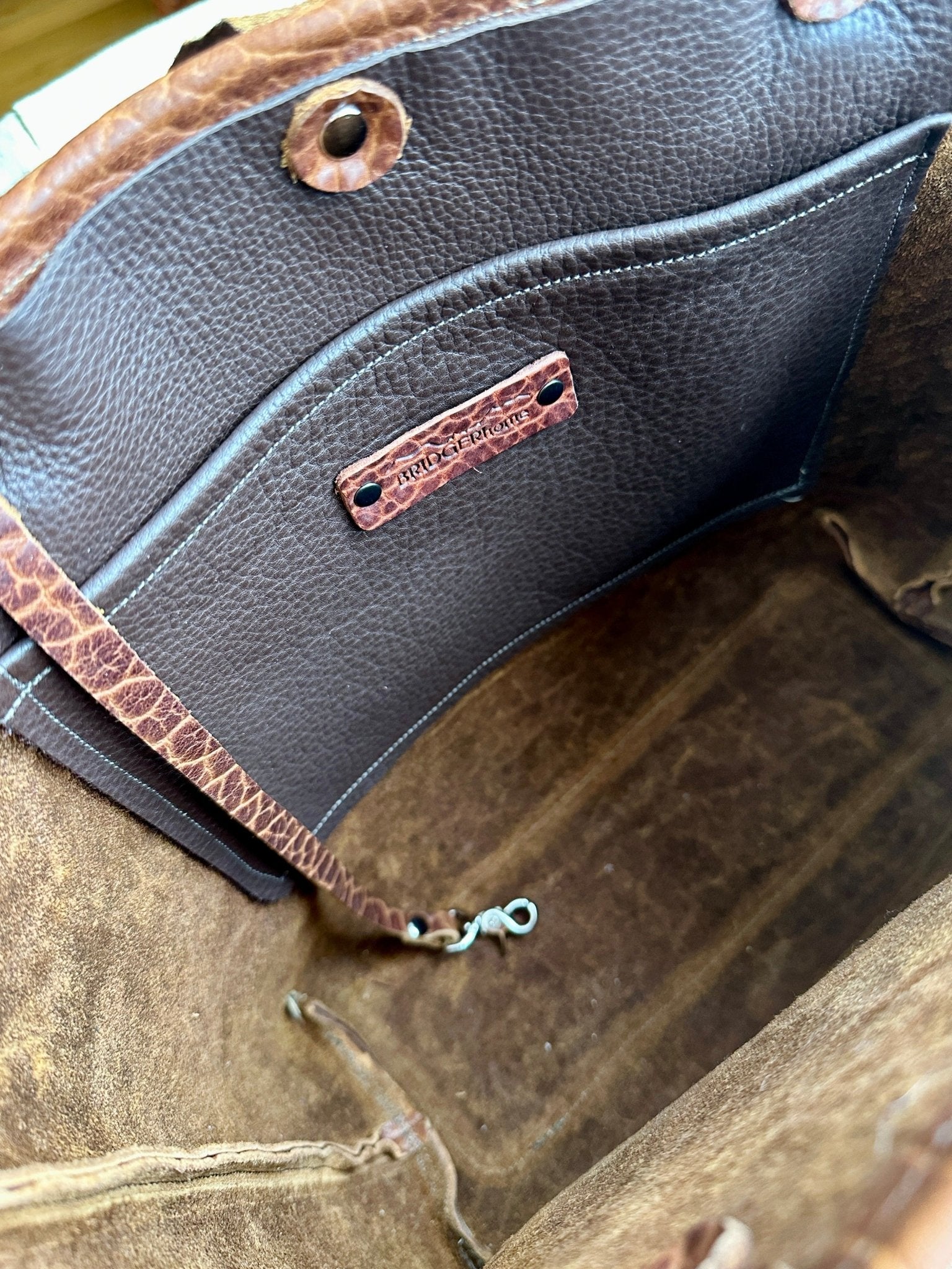 Bridger Tote | With Turquoise Medallion - Tote - Bridger Leather