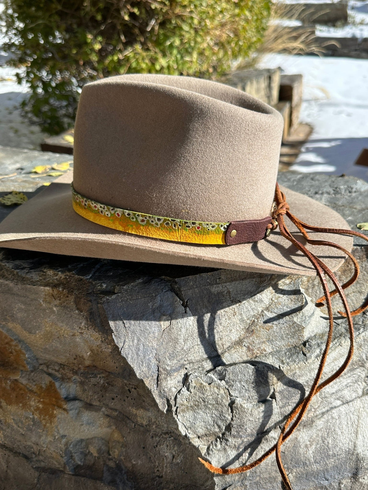 Brown Trout Hatband - Bridger Leather