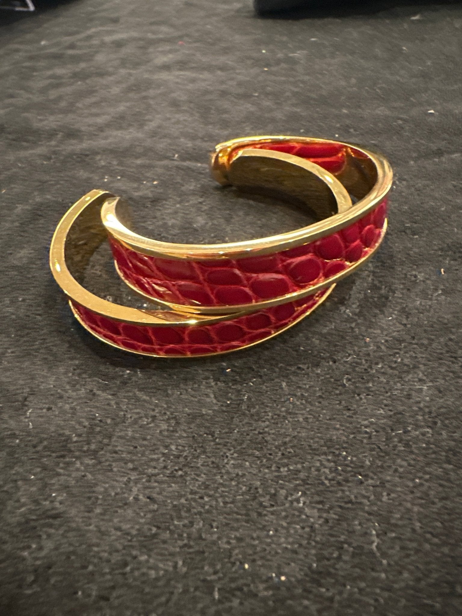 Cuff Bracelets - Stainless Steel with Leather or Hair Hide - Cuff Bracelet - Bridger Leather