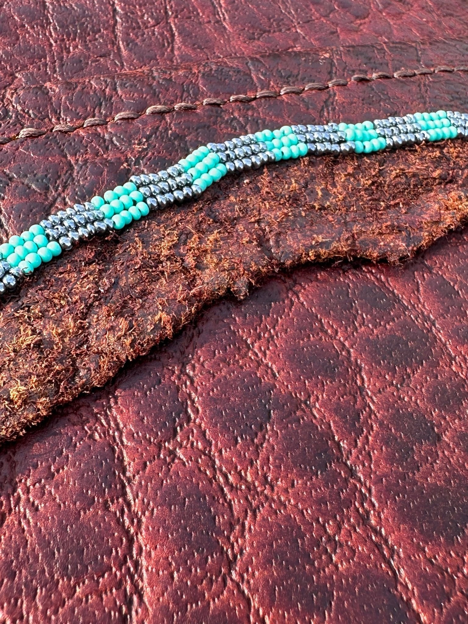 Hand Beaded Bison Crossbody - Crossbody Bag - Bridger Leather