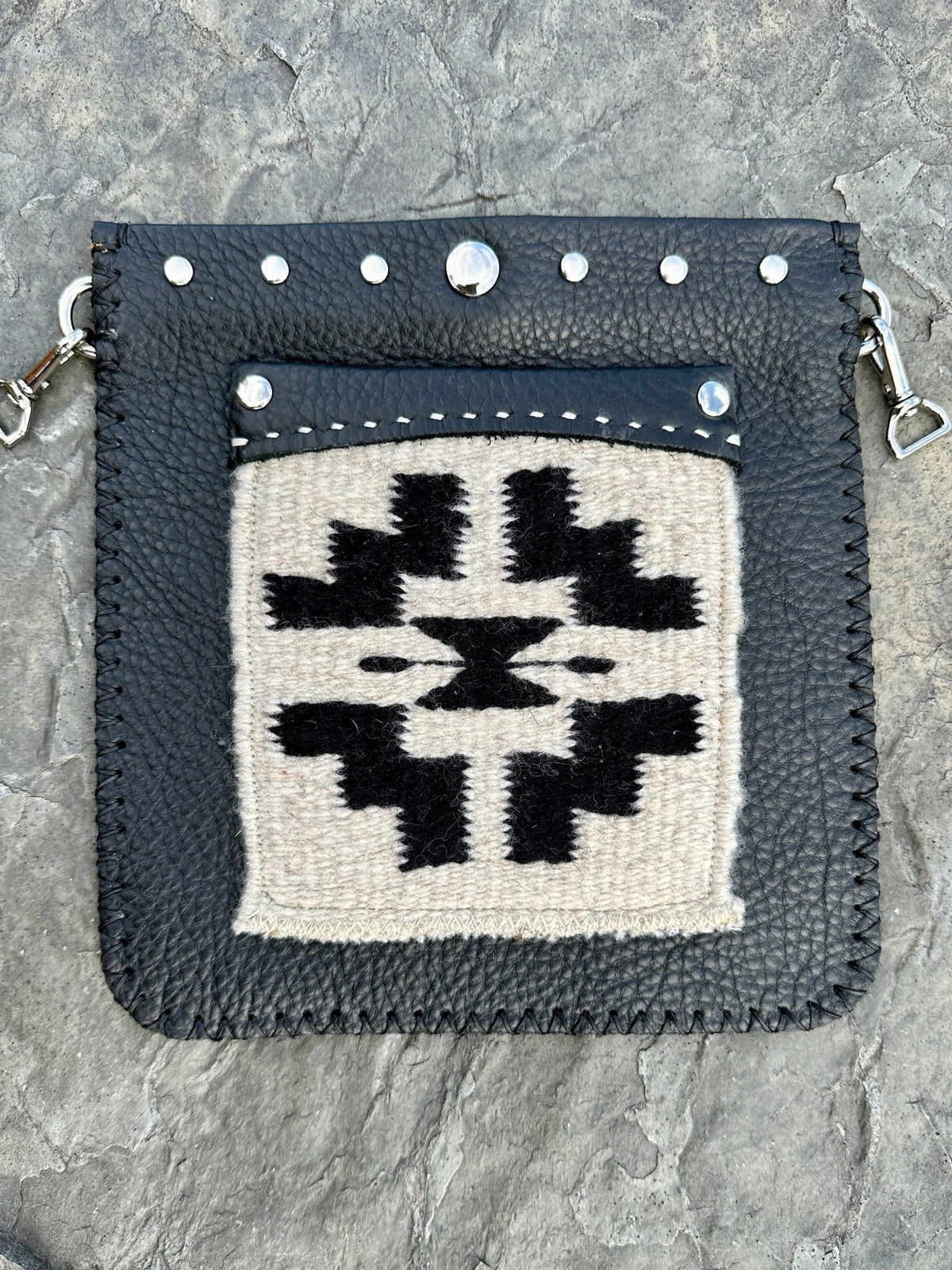 Julia Crossbody Bag — Hand-Woven Wool & Leather - Bridger Leather