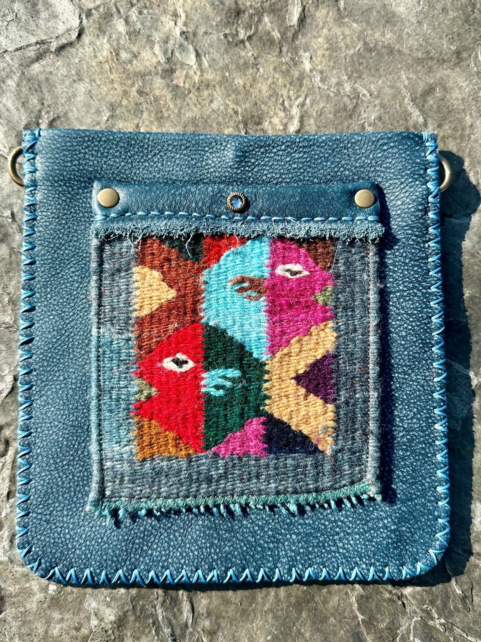 Julia Crossbody Bag — Hand-Woven Wool & Leather - Bridger Leather