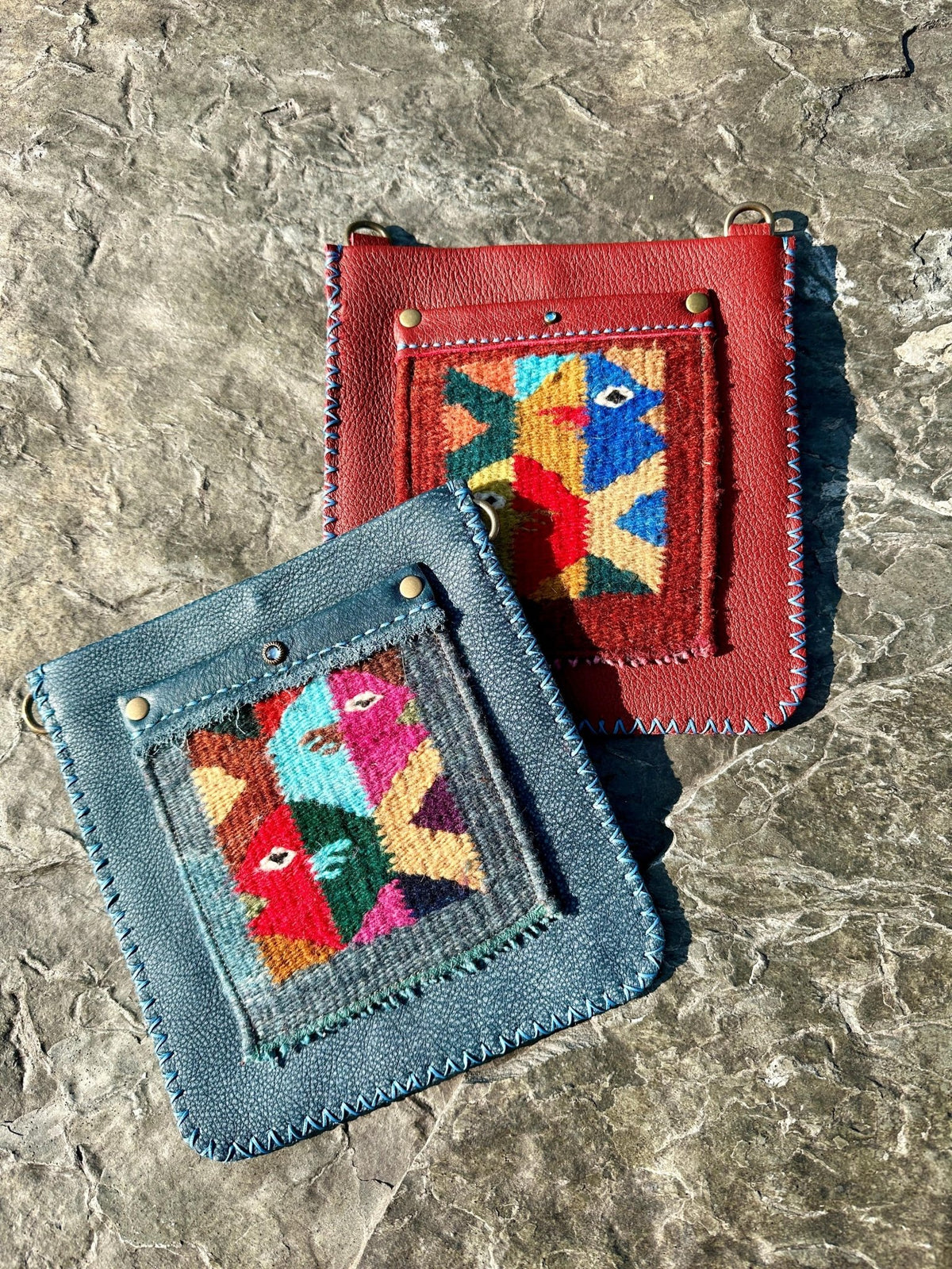 Julia Crossbody Bag — Hand-Woven Wool & Leather - Bridger Leather