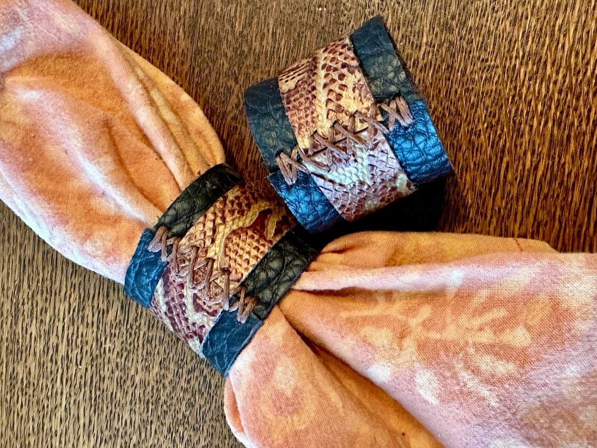 Leather Napkin Rings - Sets of 4 - Home Goods - Bridger Leather