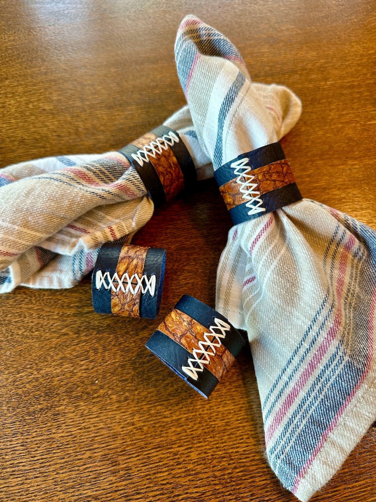 Leather Napkin Rings - Sets of 4 - Home Goods - Bridger Leather