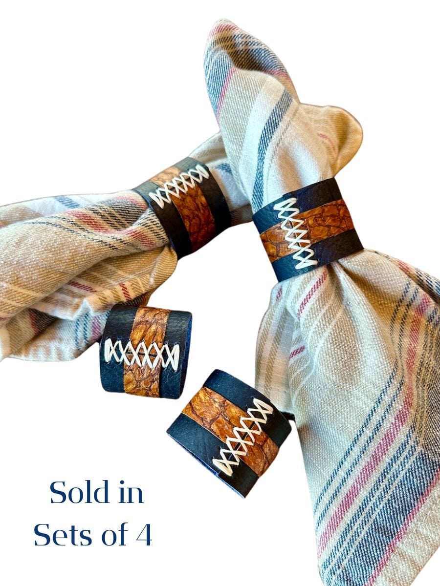 Leather Napkin Rings - Sets of 4 - Home Goods - Bridger Leather
