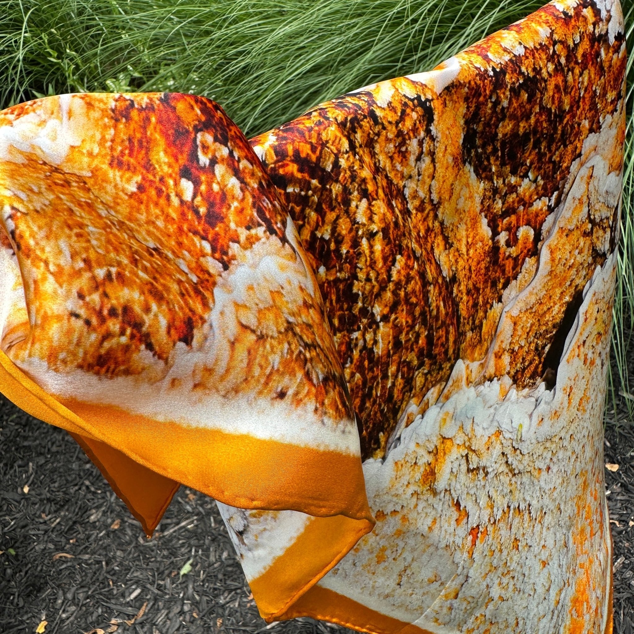 Mammoth Hot Springs — Geothermal Silk Scarf - Scarves - Bridger Leather
