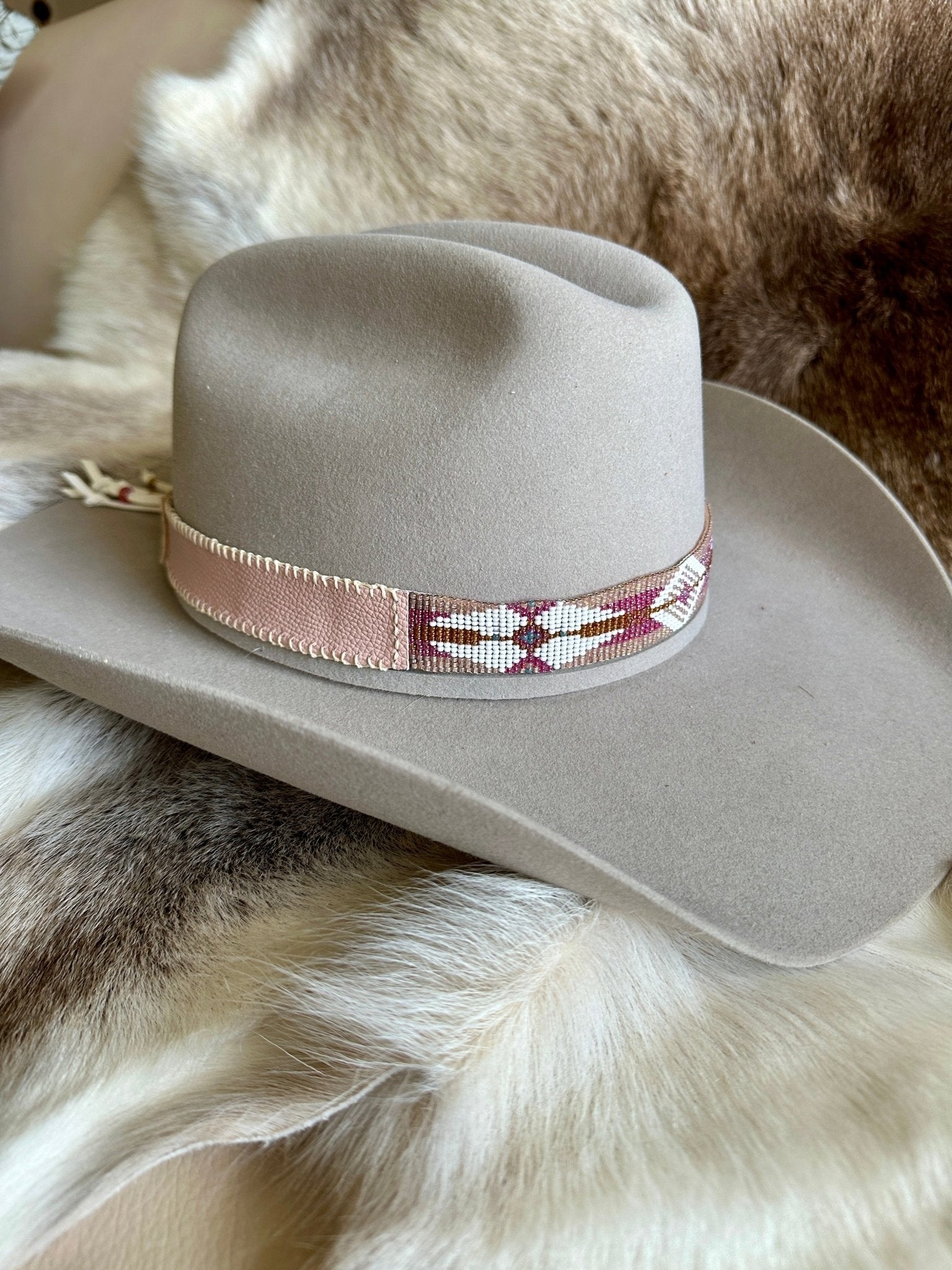 Pretty In Pink Hatband - Hatband - Bridger Leather