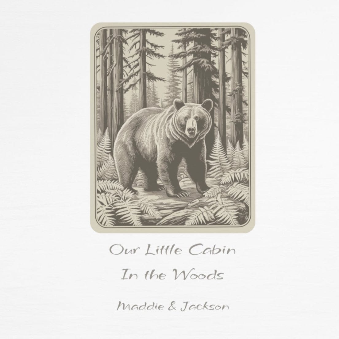 Printify Home Decor White / 28" × 28" Rustic Bear Tea Towel for Cabin or Lodge