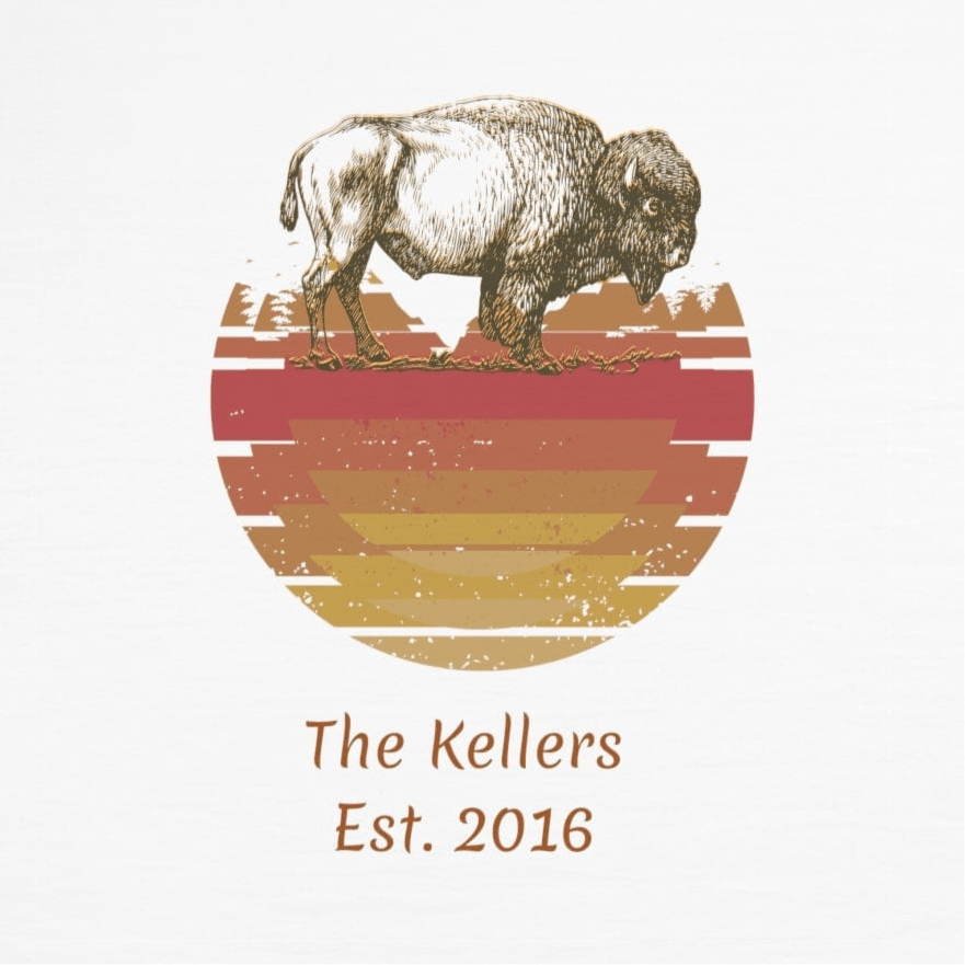 Printify Home Decor White / 28" × 28" Vintage Bison Kitchen Towel, Personalized