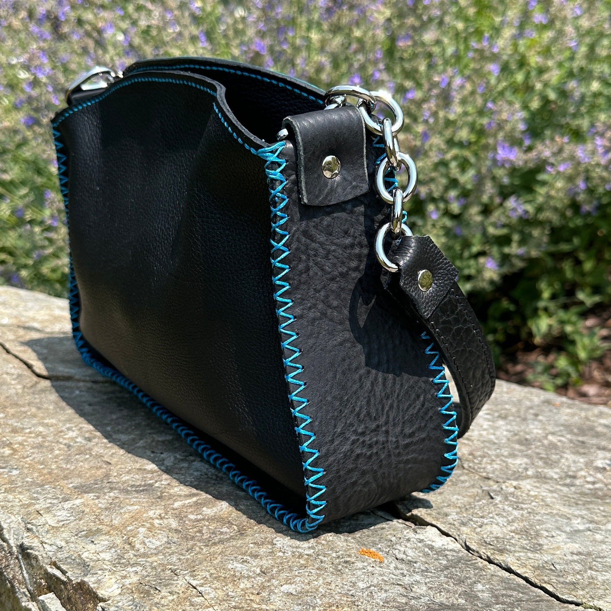 Rosebud Shoulder Bag- Alligator and Cow - Bridger Leather