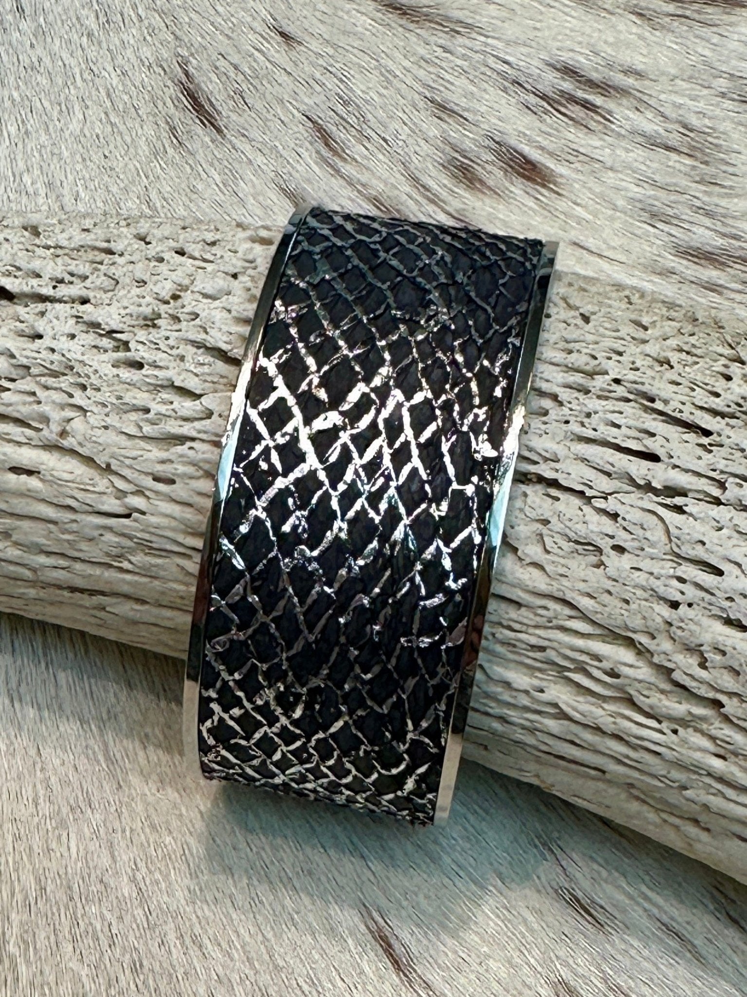 Salmon Leather Cuff - Wide - Cuff Bracelet - Bridger Leather