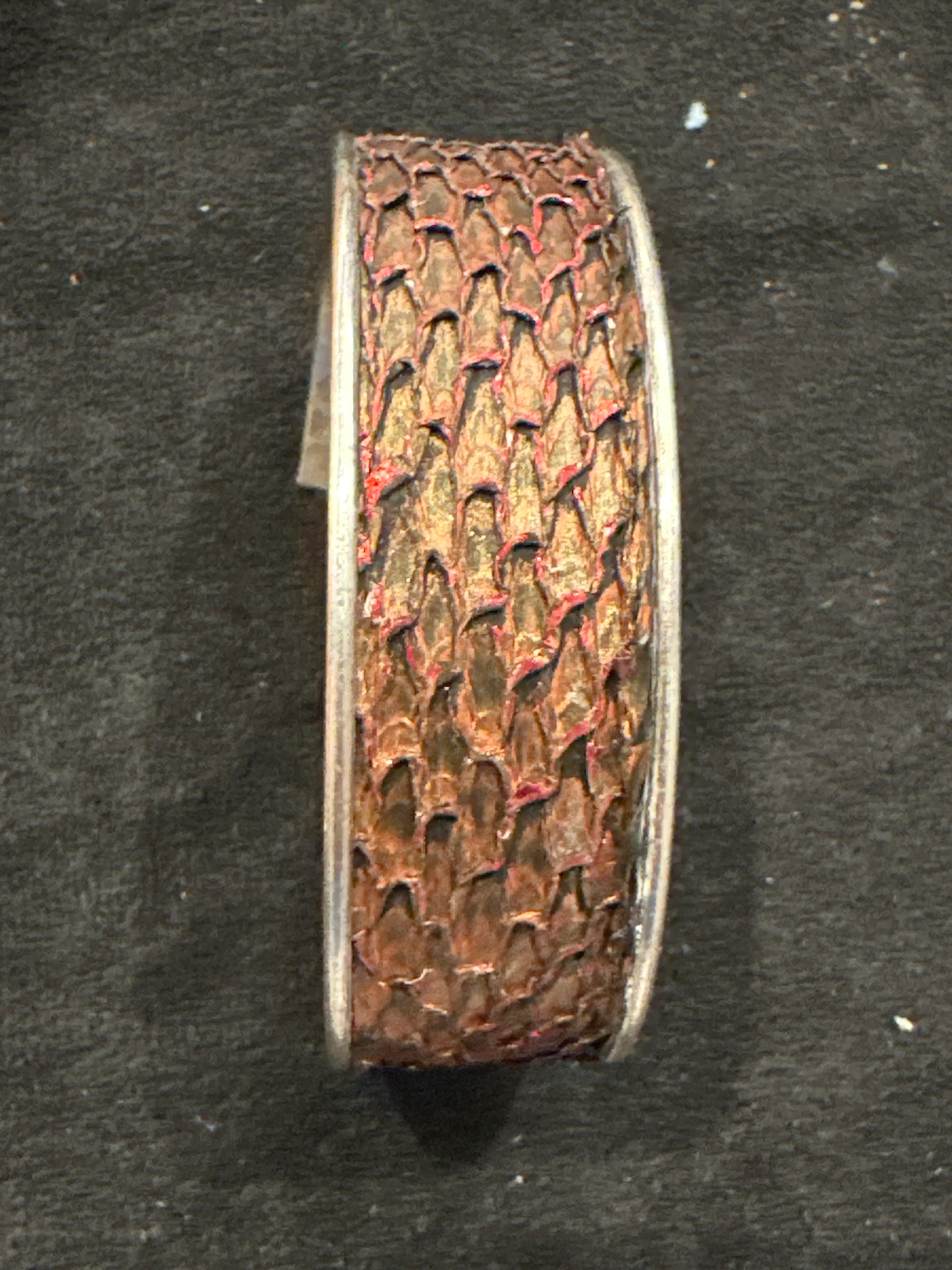 Salmon Leather Cuff Bracelets - 3/4” Adjustable Assorted Colors