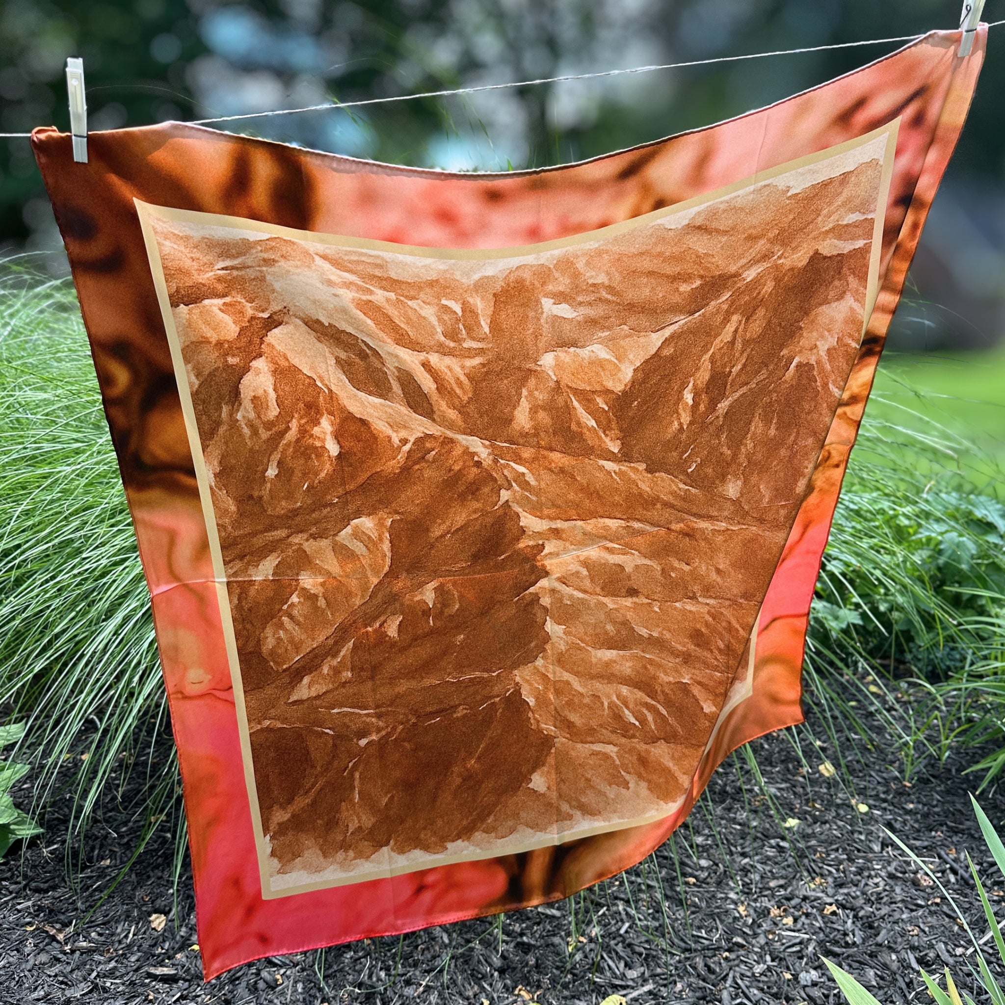Absaroka — A View from Above Silk Scarf
