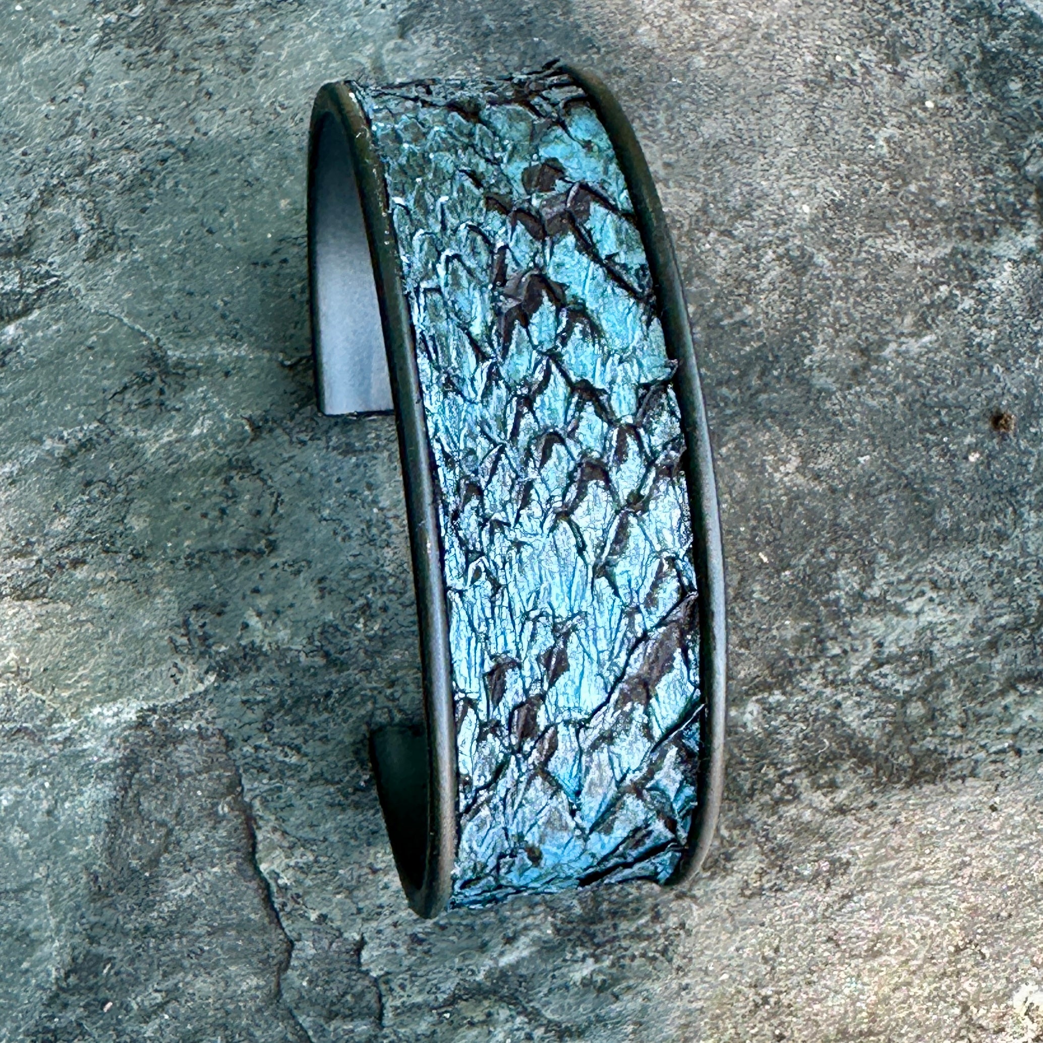 Salmon Leather Cuff Bracelets - Adjustable Assorted Colors