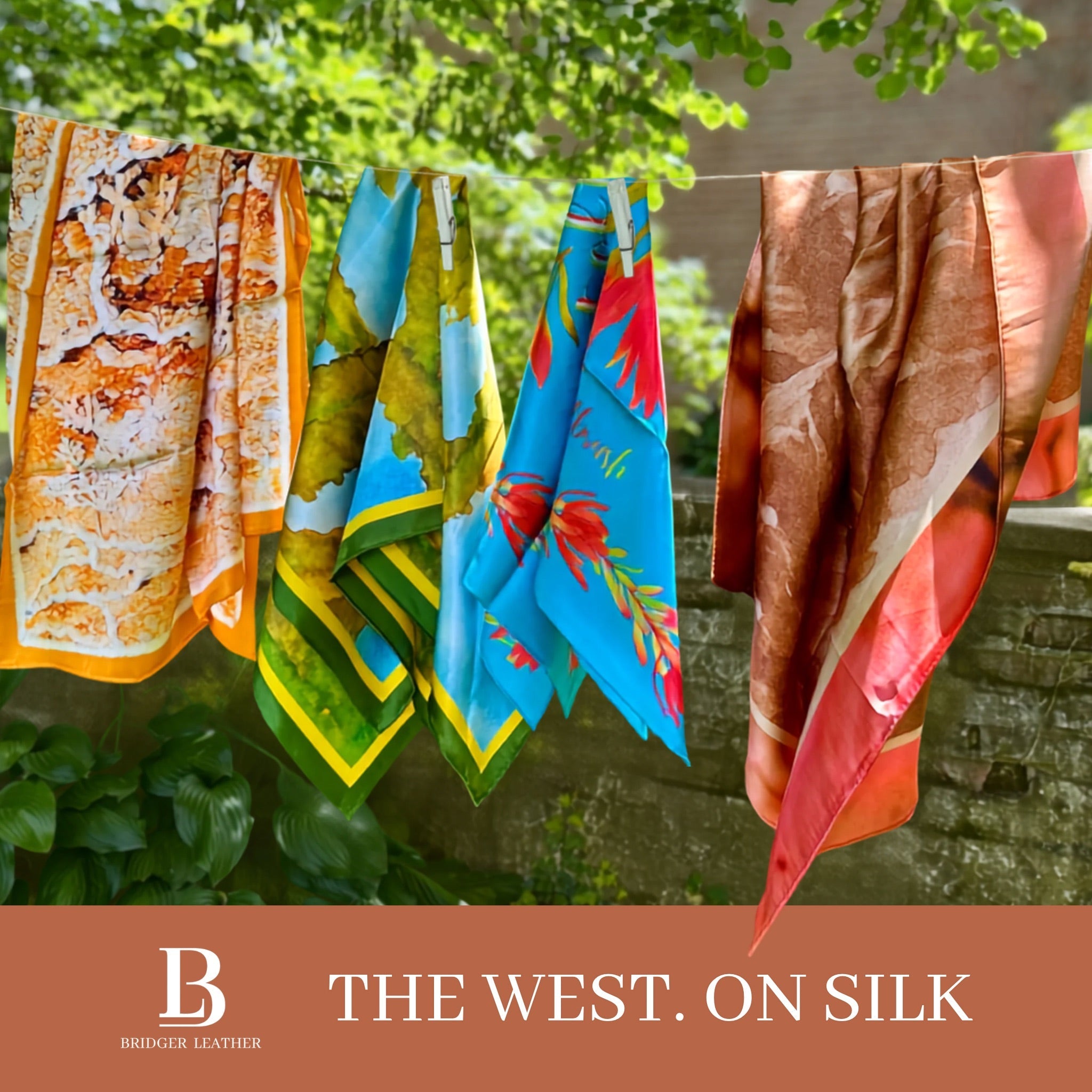 Absaroka — A View from Above Silk Scarf - Bridger Leather