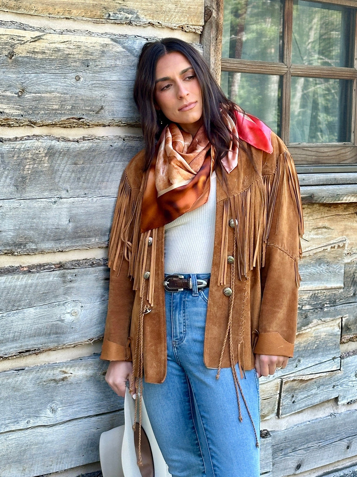 Absaroka — A View from Above Silk Scarf - Bridger Leather