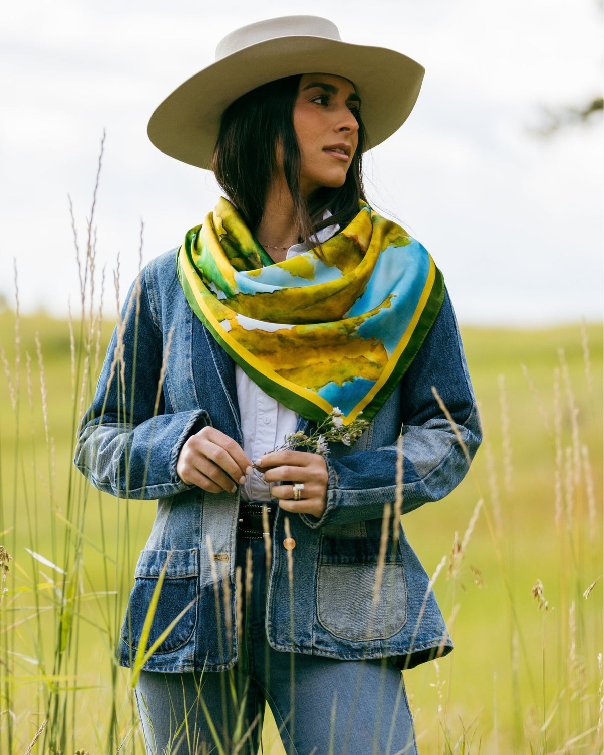 Anza-Borrego Desert — Reaching for Sky Silk Scarf - Scarves - Bridger Leather