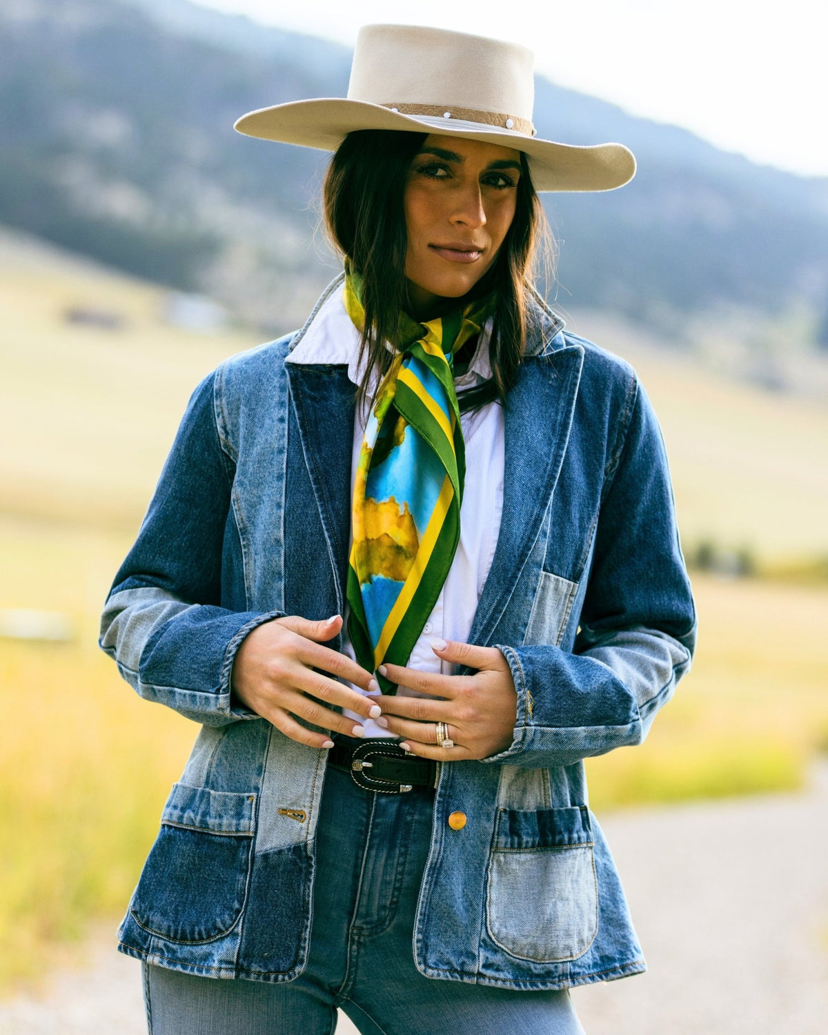Anza-Borrego Desert — Reaching for Sky Silk Scarf - Scarves - Bridger Leather