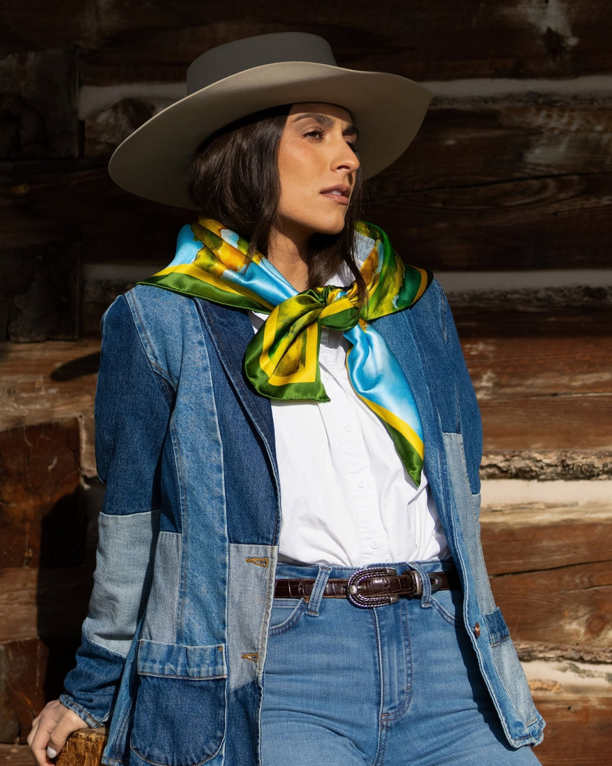 Anza-Borrego Desert — Reaching for Sky Silk Scarf - Scarves - Bridger Leather