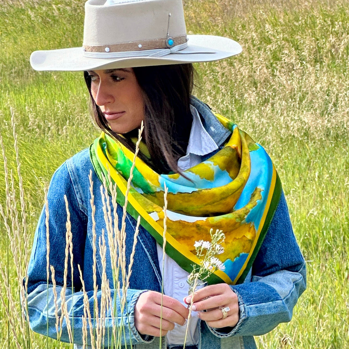 Anza-Borrego Desert — Reaching for Sky Silk Scarf - Scarves - Bridger Leather