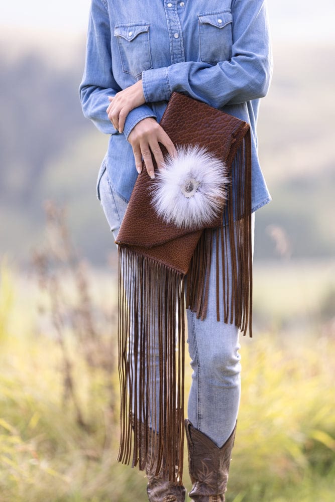 Bangtail Bison Leather Clutch - Clutch - Bridger Leather