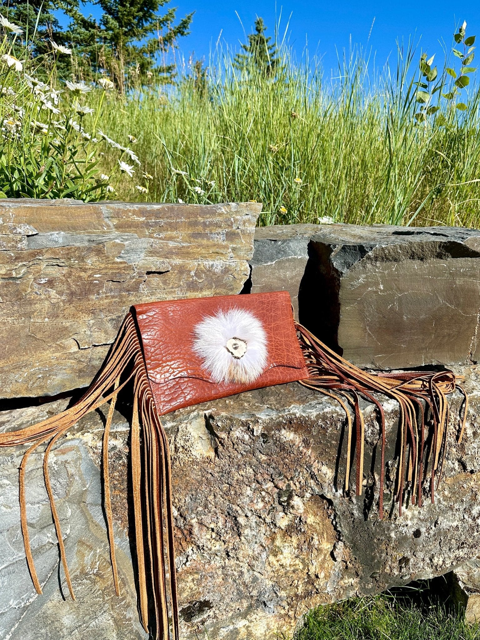 Bangtail Bison Leather Clutch - Clutch - Bridger Leather