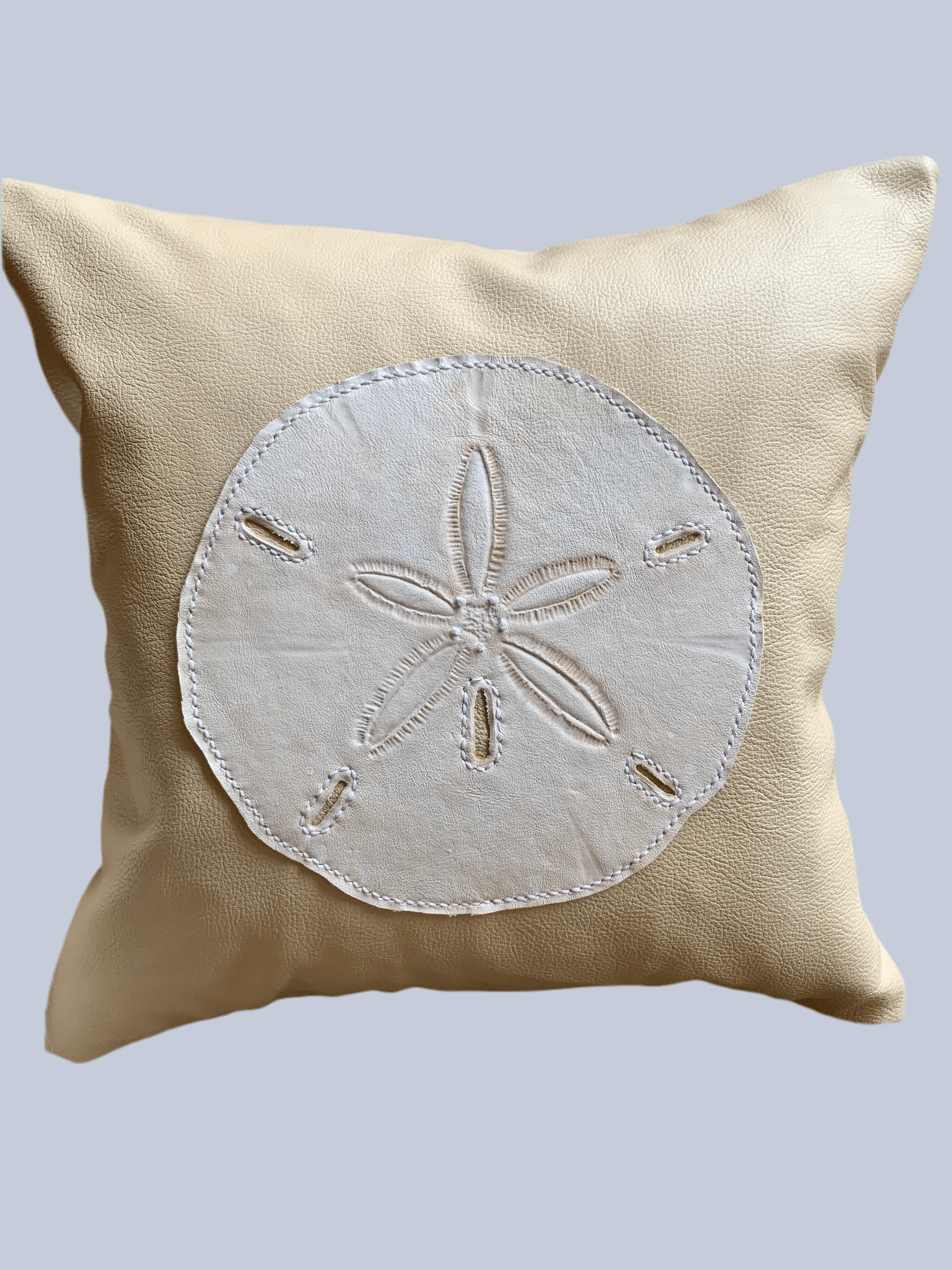 Bridger Leather Sand Dollar Pillow