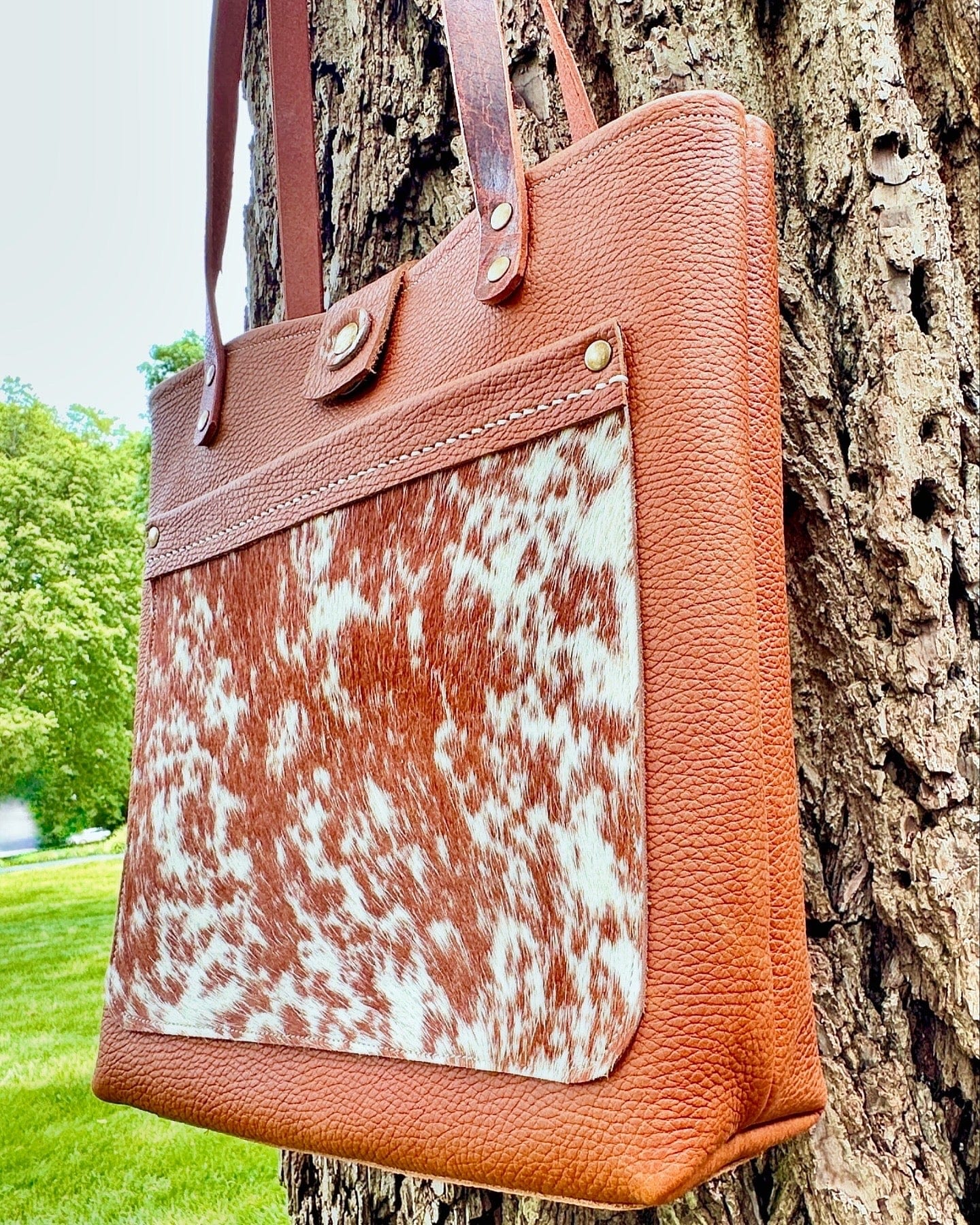 Bridger Tote in Bourbon Brown - Tote - Bridger Leather