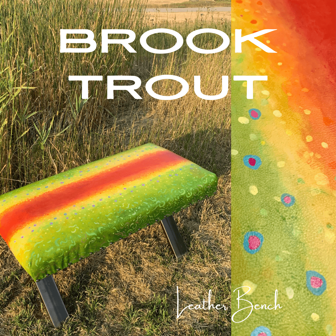 Brook Trout Bench (Available) - Furnishings - Bridger Leather